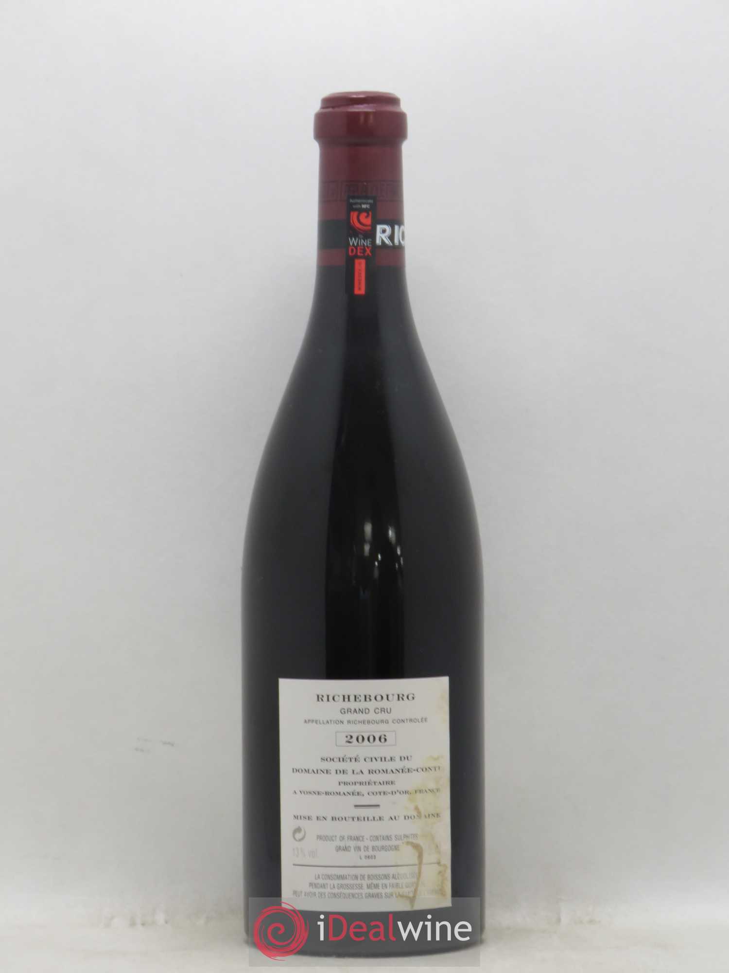 Richebourg Grand Cru Domaine de la Romanée-Conti 2006 - Lot de 1 bouteille - 1