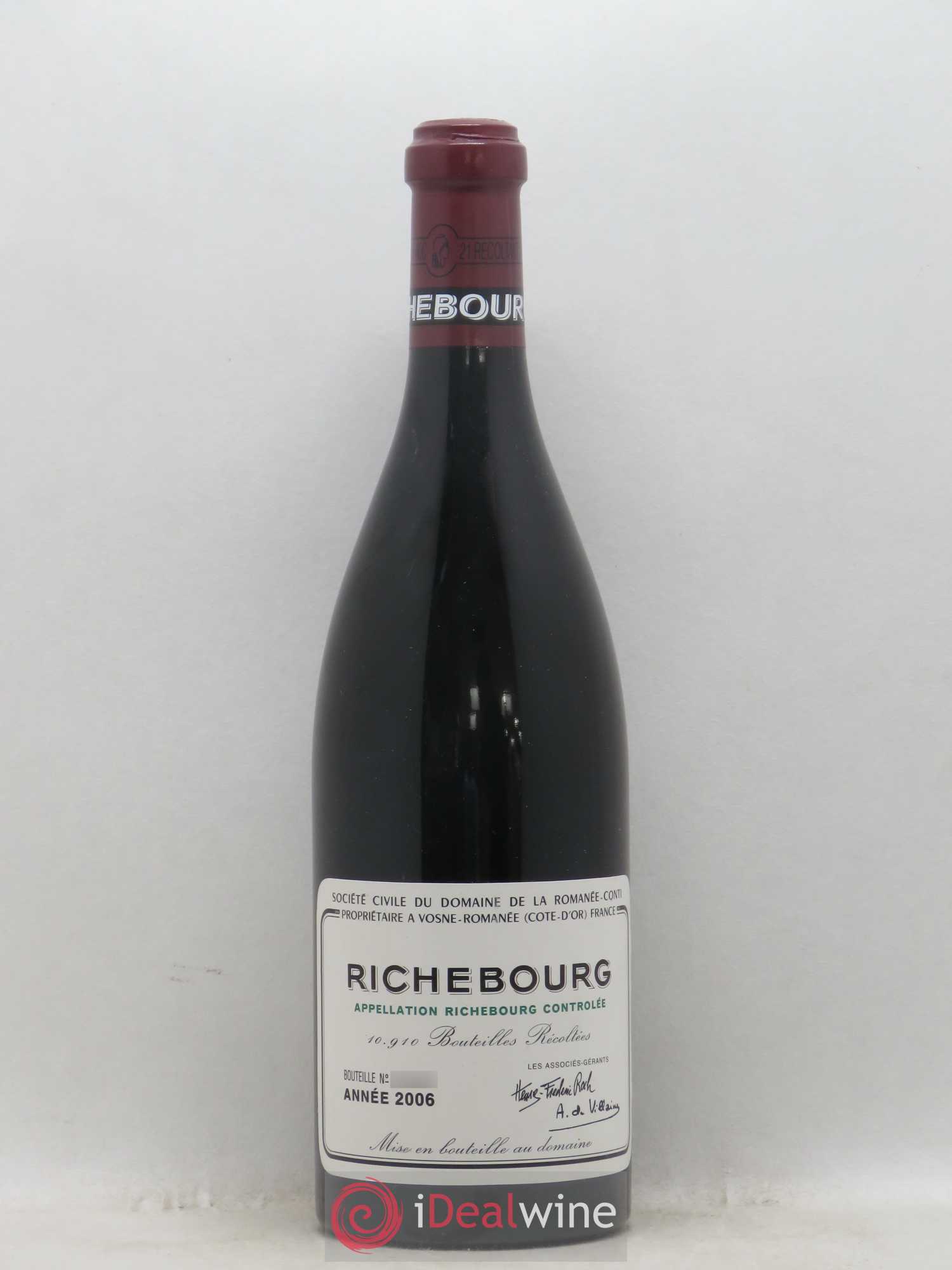 Richebourg Grand Cru Domaine de la Romanée-Conti 2006 - Lot de 1 bouteille - 0
