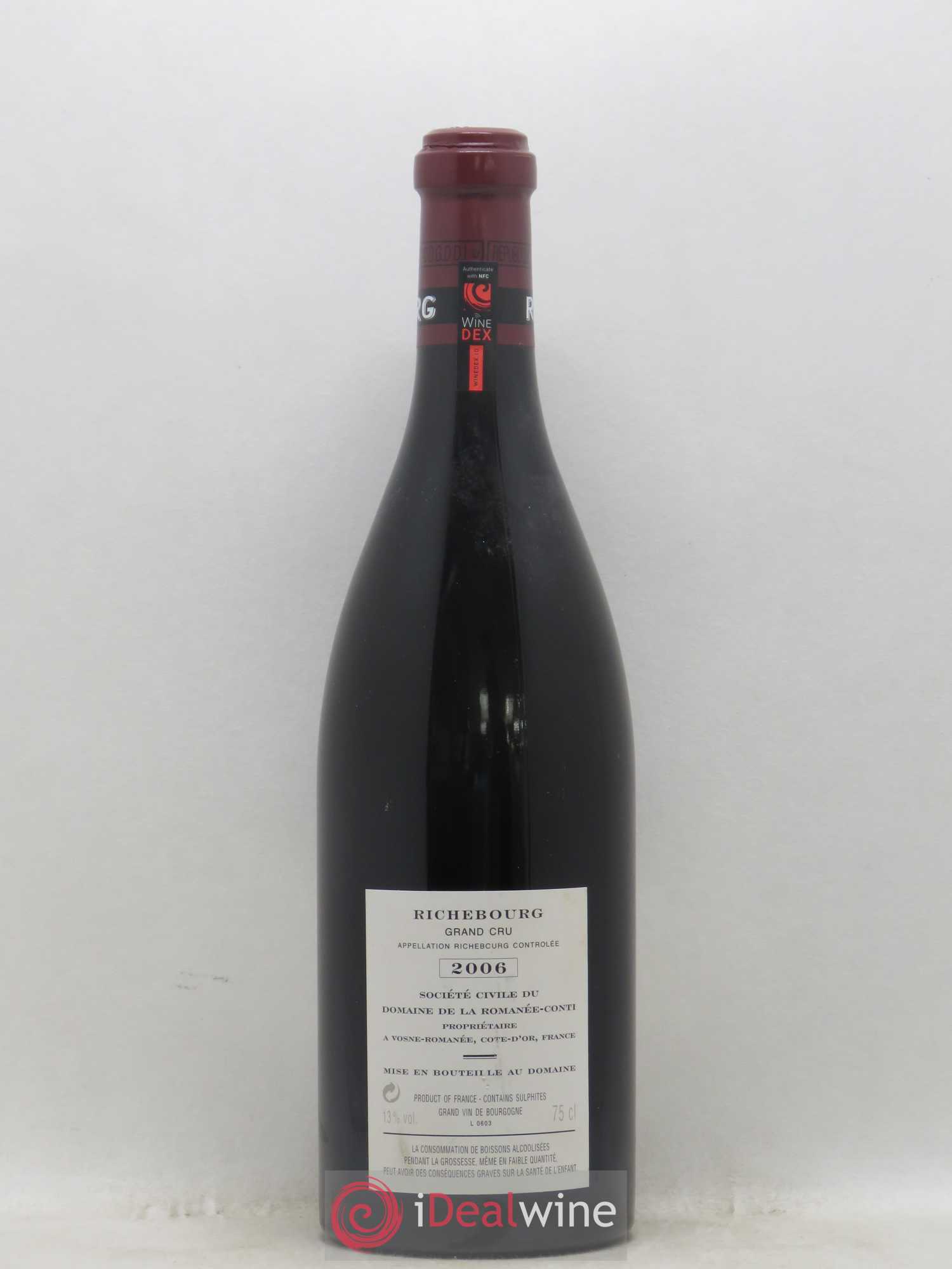 Richebourg Grand Cru Domaine de la Romanée-Conti 2006 - Lot de 1 bouteille - 1