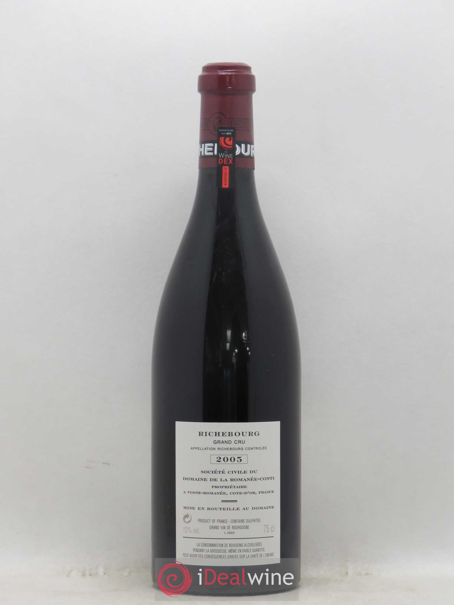 Richebourg Grand Cru Domaine de la Romanée-Conti 2005 - Lot de 1 bouteille - 1