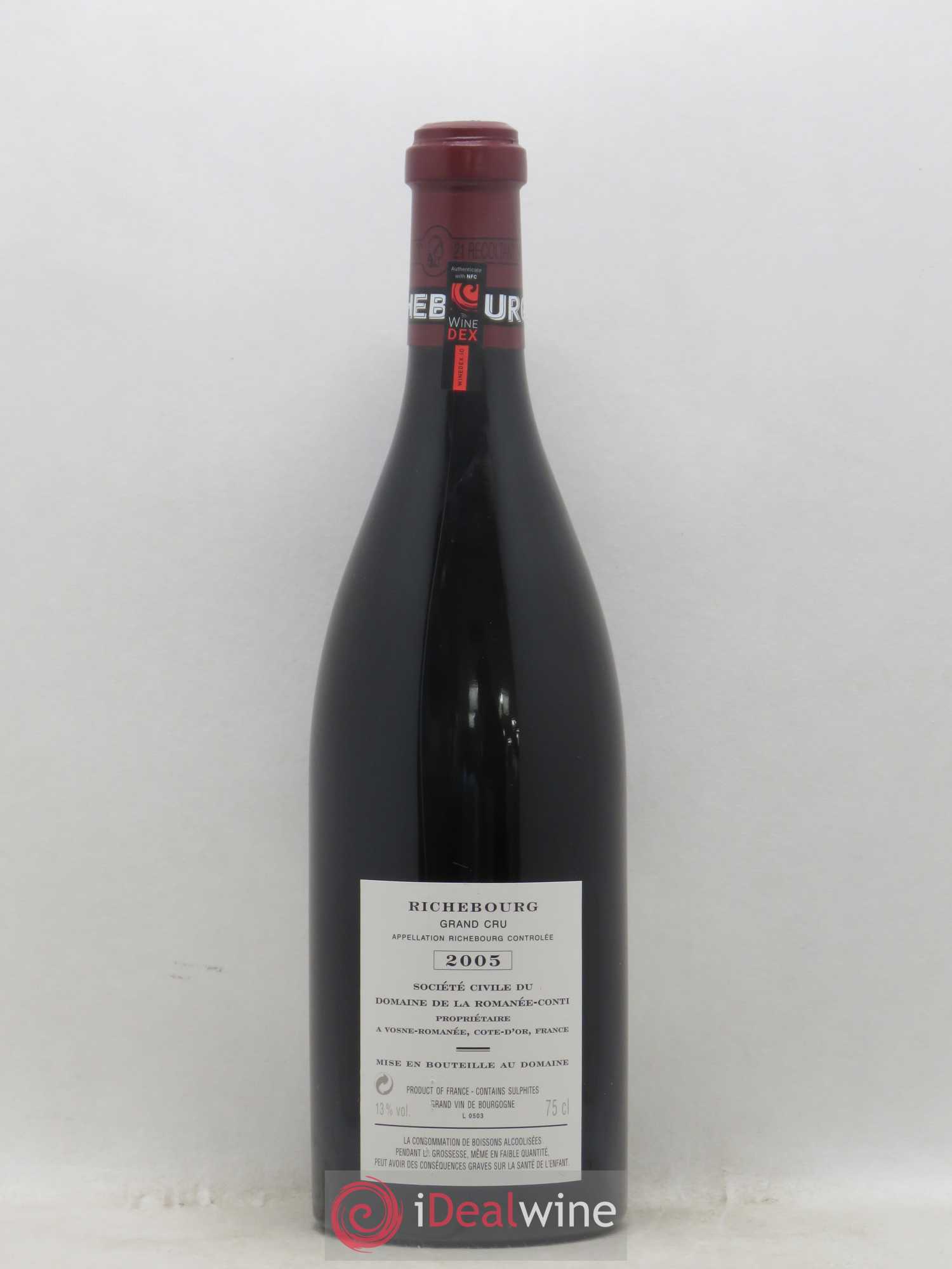 Richebourg Grand Cru Domaine de la Romanée-Conti 2005 - Lot de 1 bouteille - 1