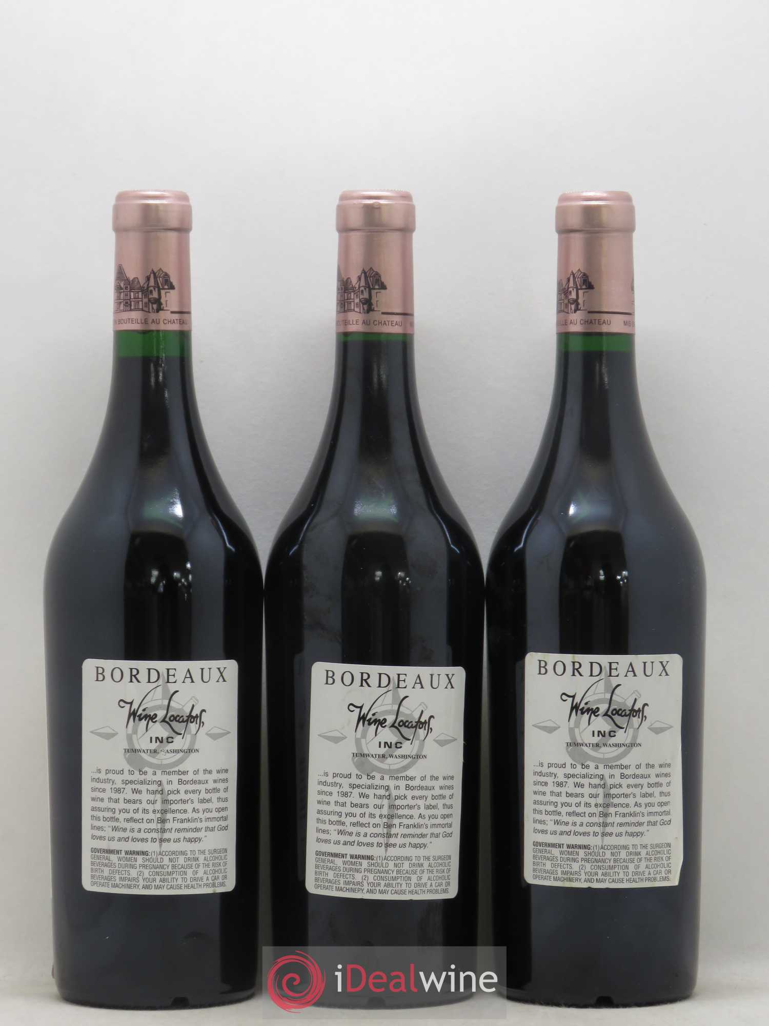 Château Haut Brion 1er Grand Cru Classé 2000 - Lot de 3 bouteilles - 1