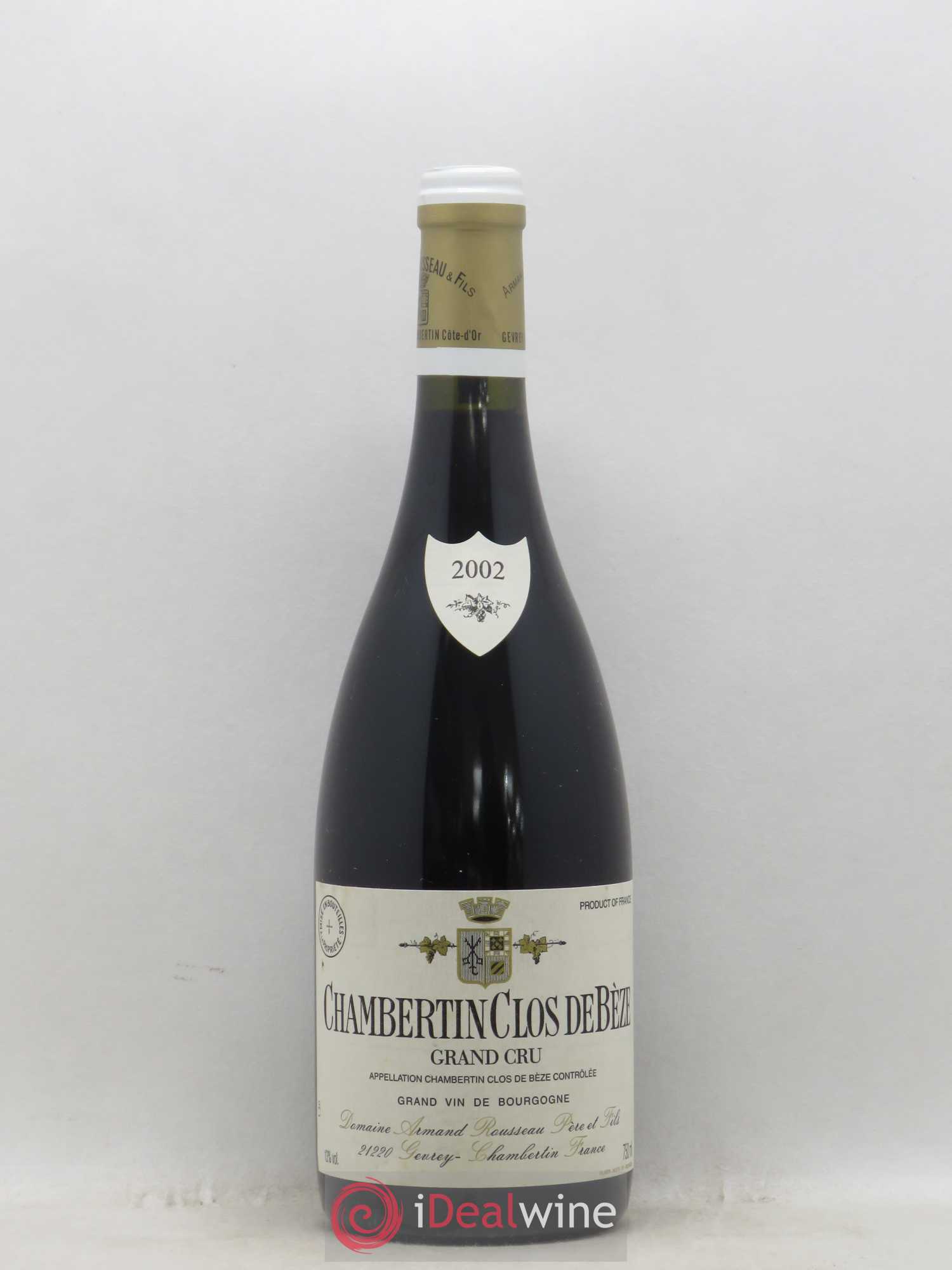 Chambertin Clos de Bèze Grand Cru Armand Rousseau (Domaine) 2002 - Lot de 1 bouteille - 0