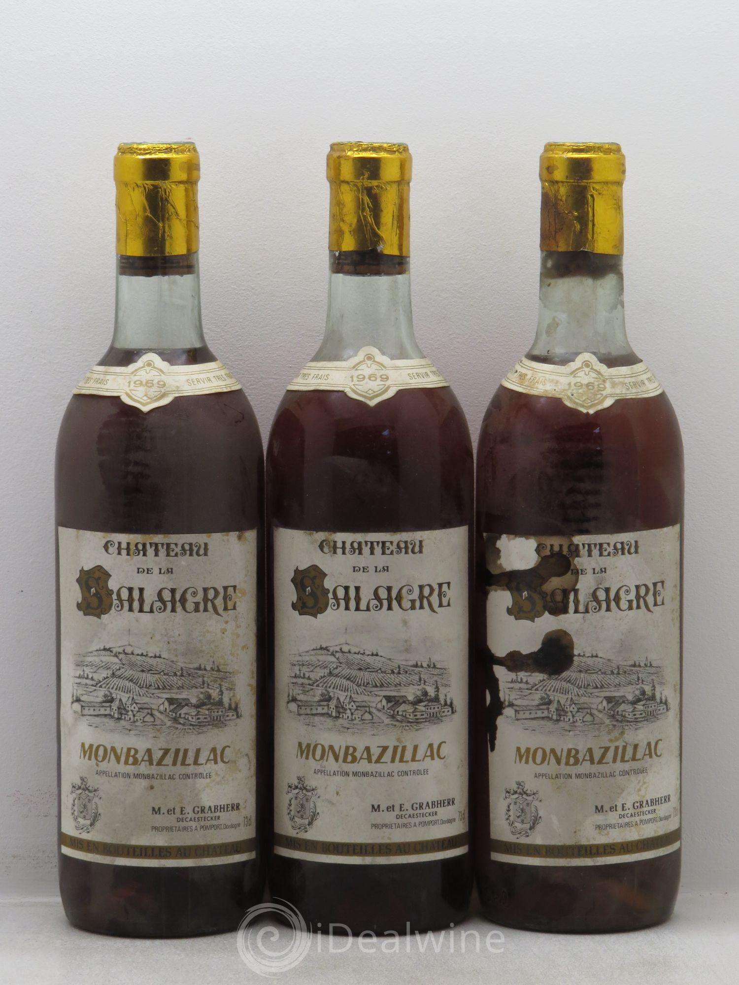 Monbazillac Château de la Salagre 1969 - Lotto di 3 bottiglie - 0