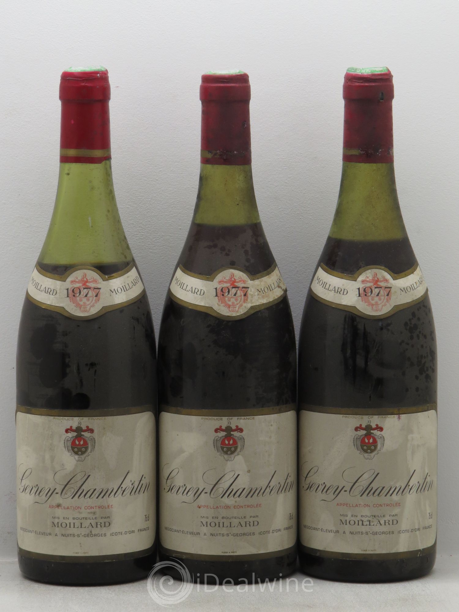 Gevrey-Chambertin Moillard 1977 - Lot de 3 bouteilles - 0