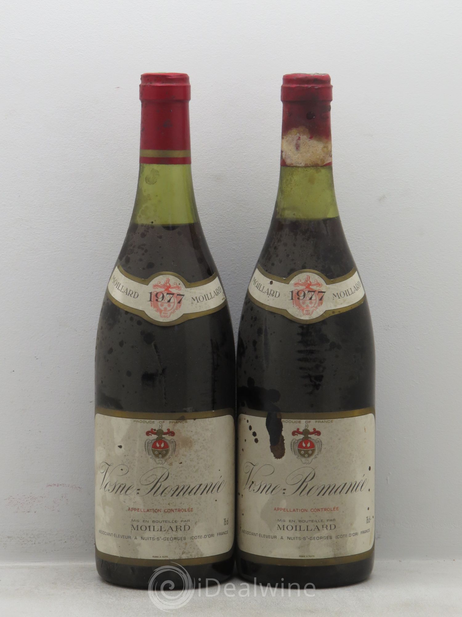 Vosne-Romanée Moillard 1977 - Lot de 2 bouteilles - 0