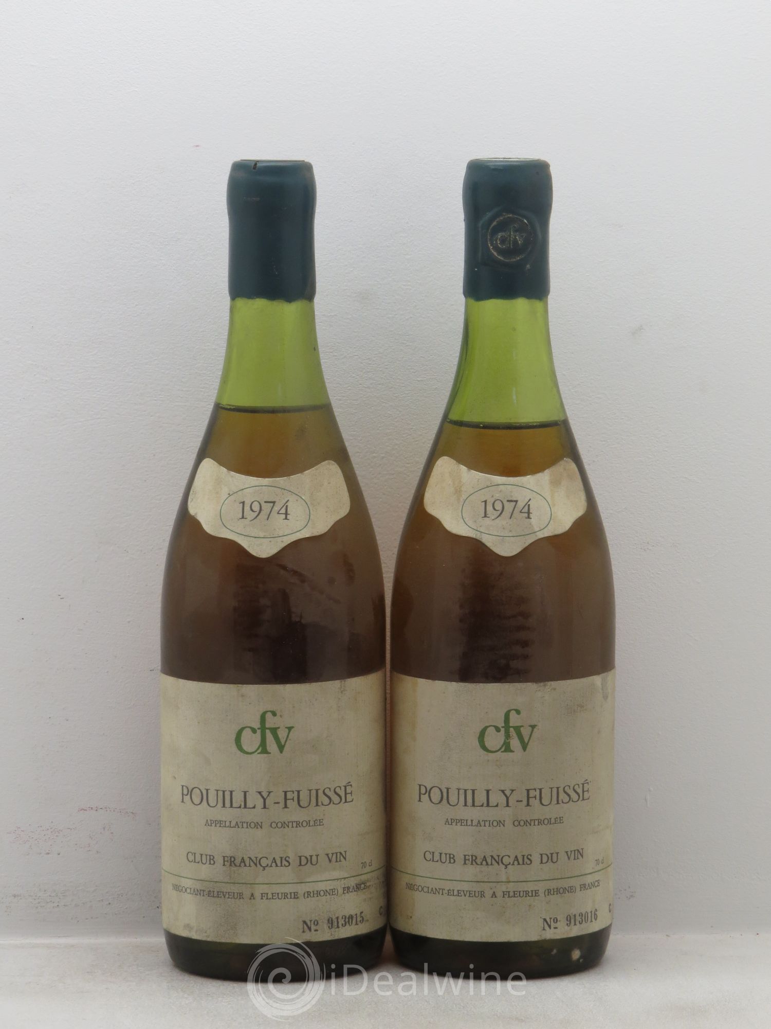 Pouilly-Fuissé Club Français du Vin 1974 - Posten von 2 Flaschen - 0