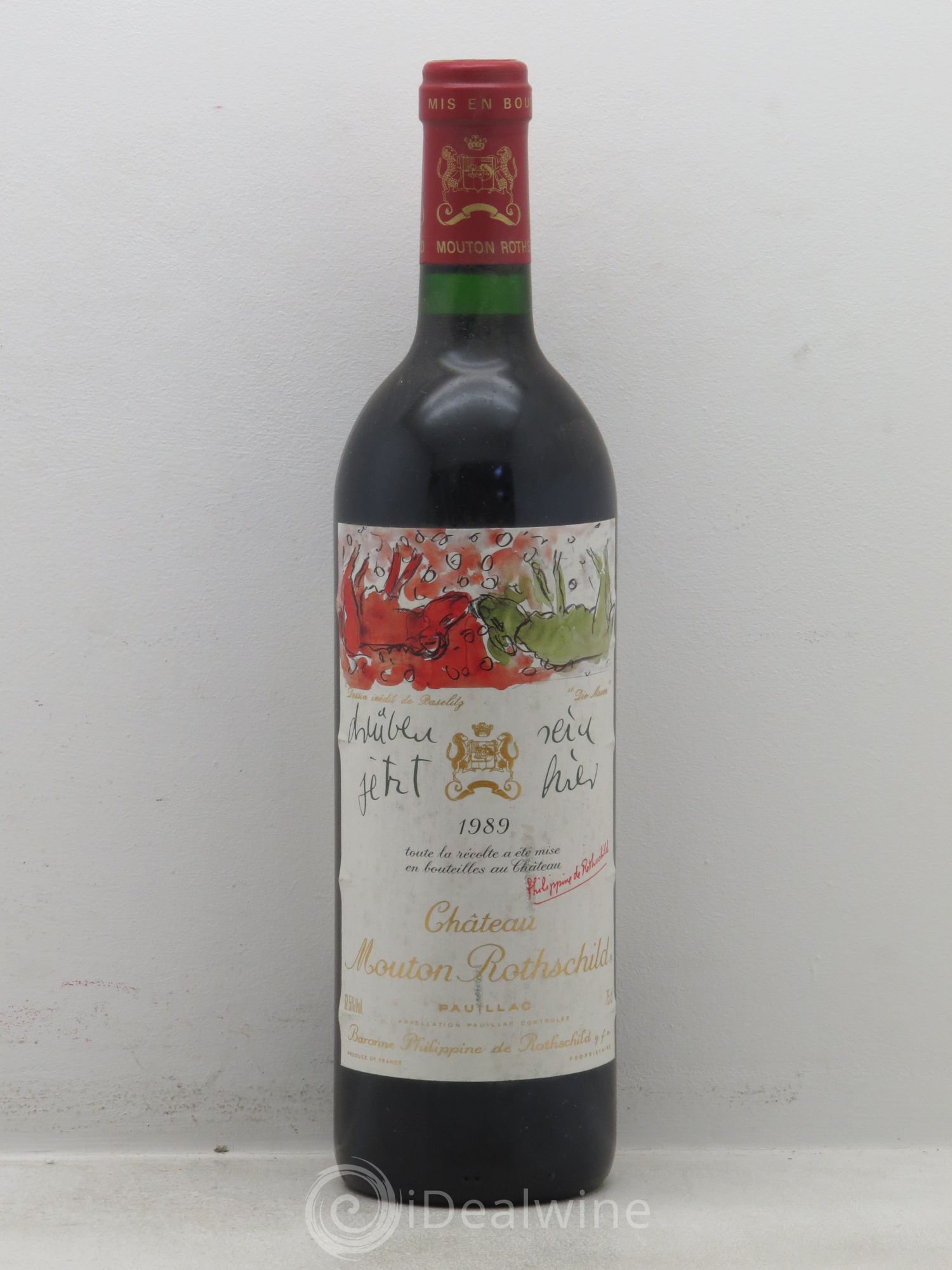 Château Mouton Rothschild 1er Grand Cru Classé 1989 - Lot de 1 bouteille - 0