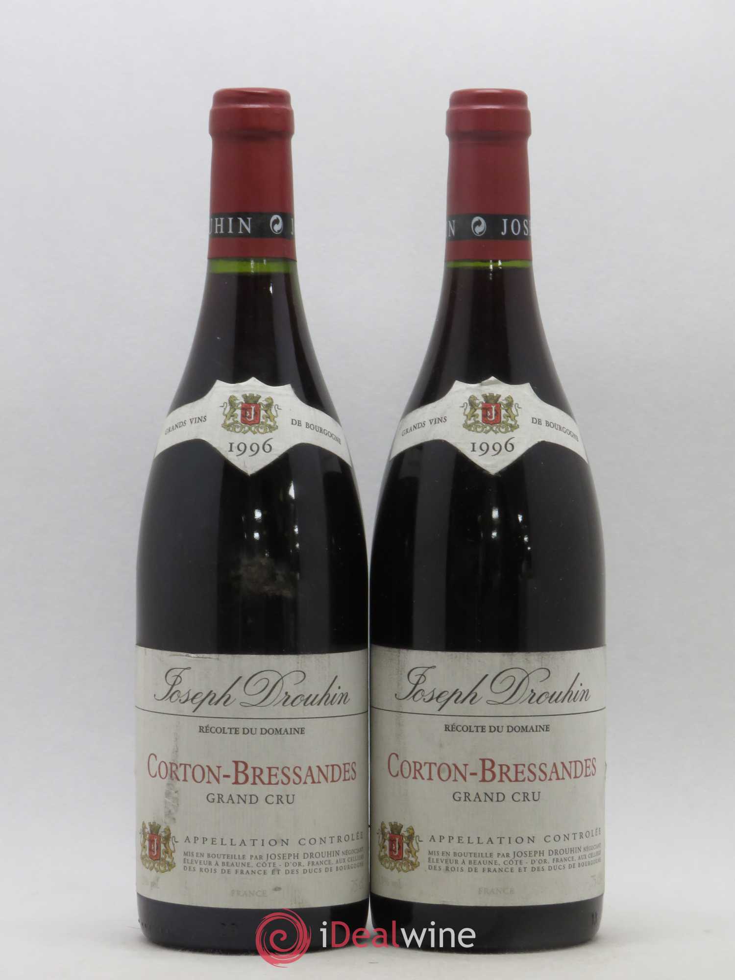 Corton Grand Cru Bressandes Joseph Drouhin 1996 - Lot de 2 bouteilles - 0