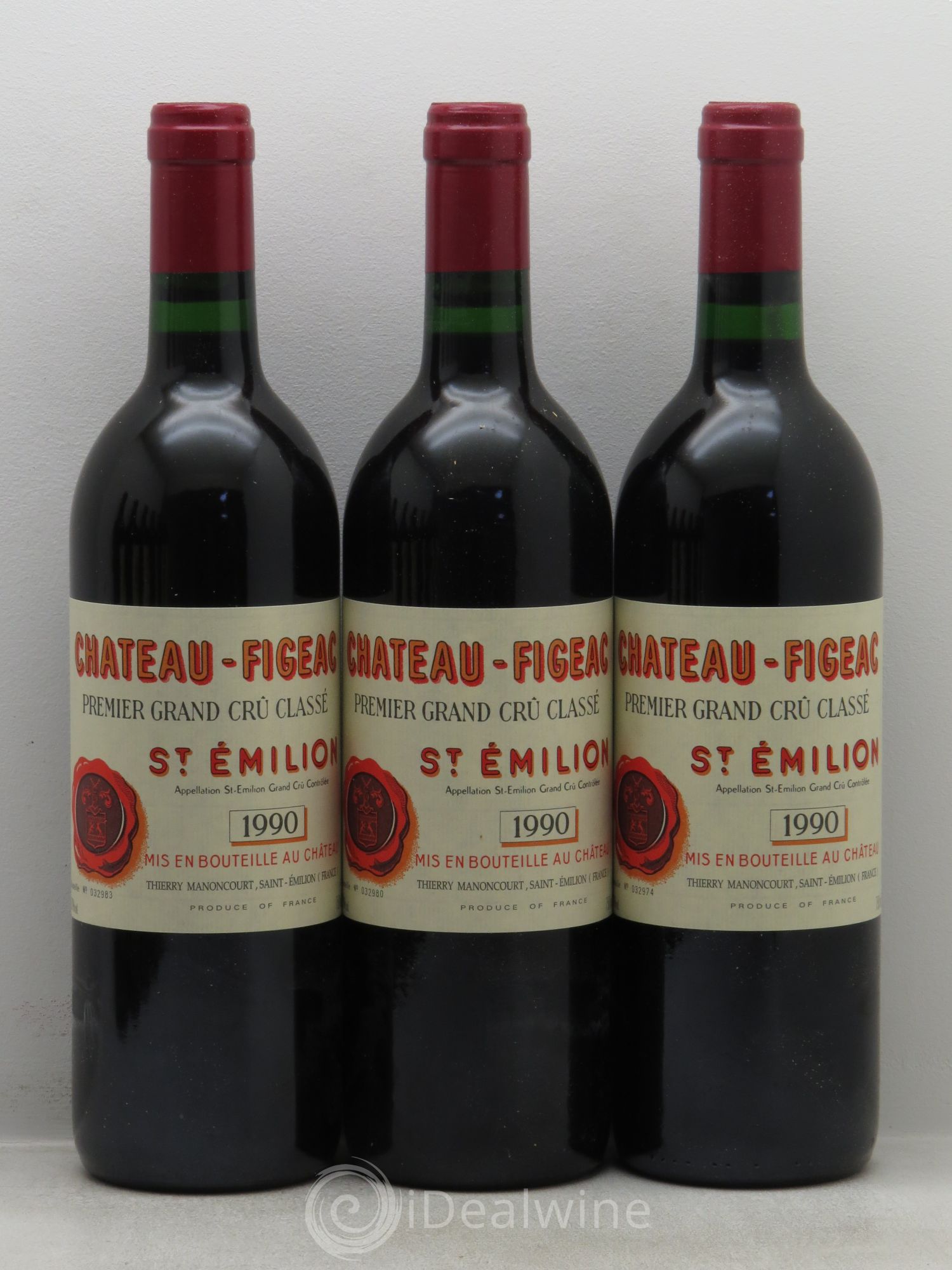 Château Figeac 1er Grand Cru Classé A 1990 - Lot de 12 bouteilles - 1