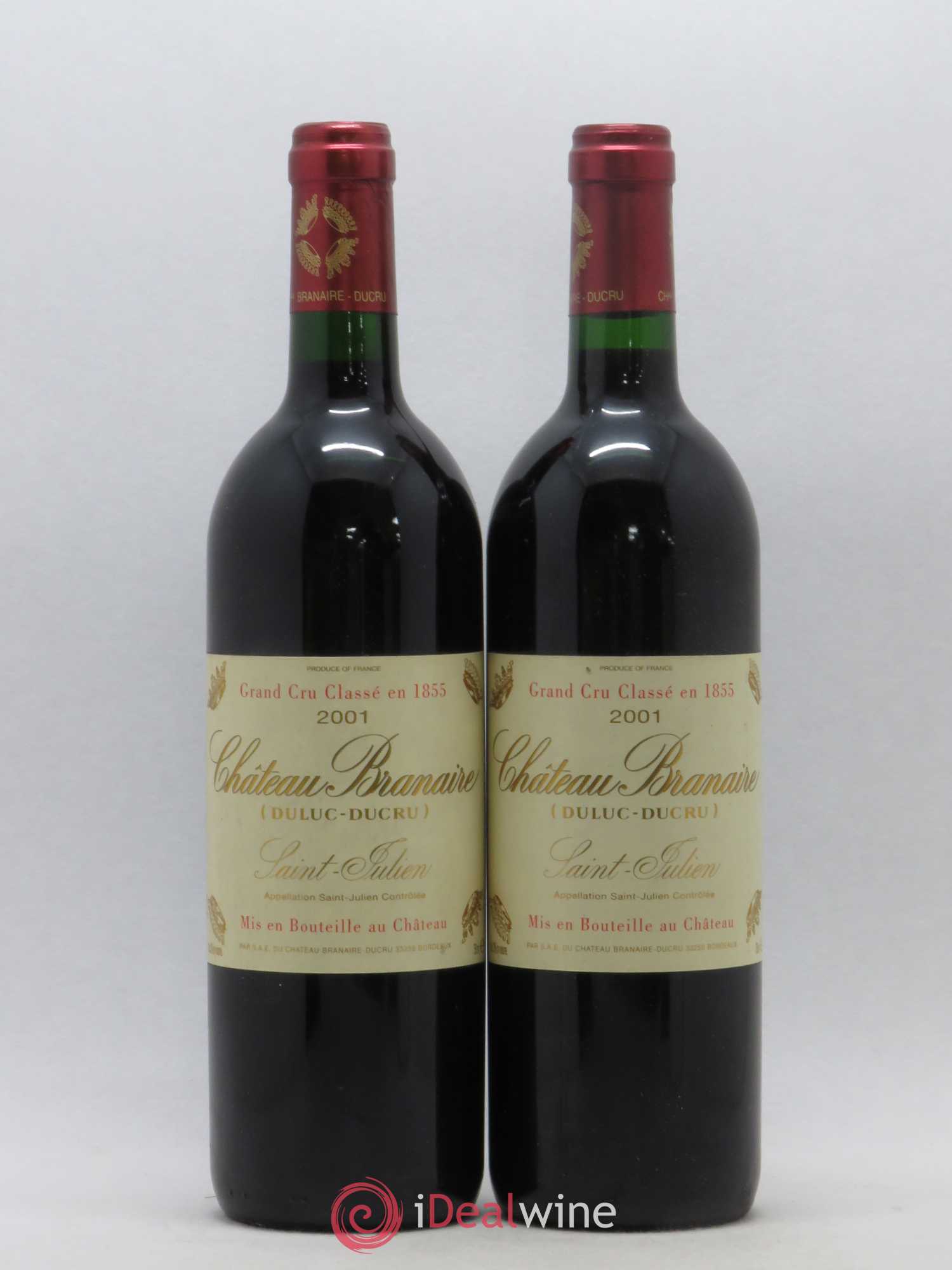 Château Branaire Ducru 4ème Grand Cru Classé 2001 - Lot de 2 bouteilles - 0
