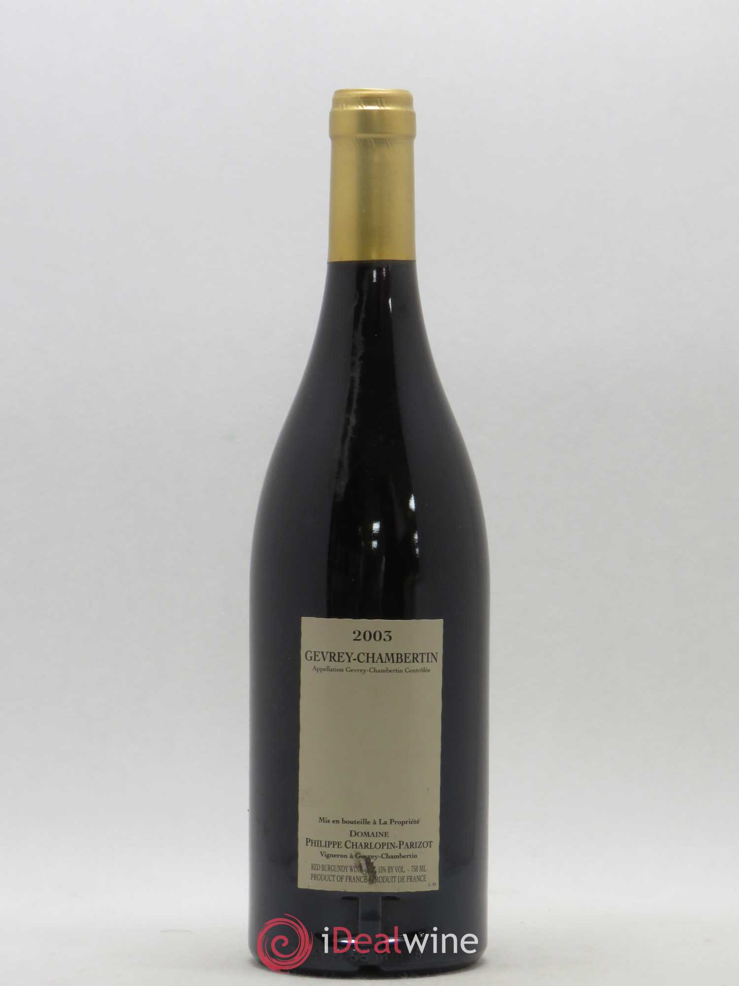 Gevrey-Chambertin La Justice Charlopin-Parizot 2003 - Posten von 1 Flasche - 1
