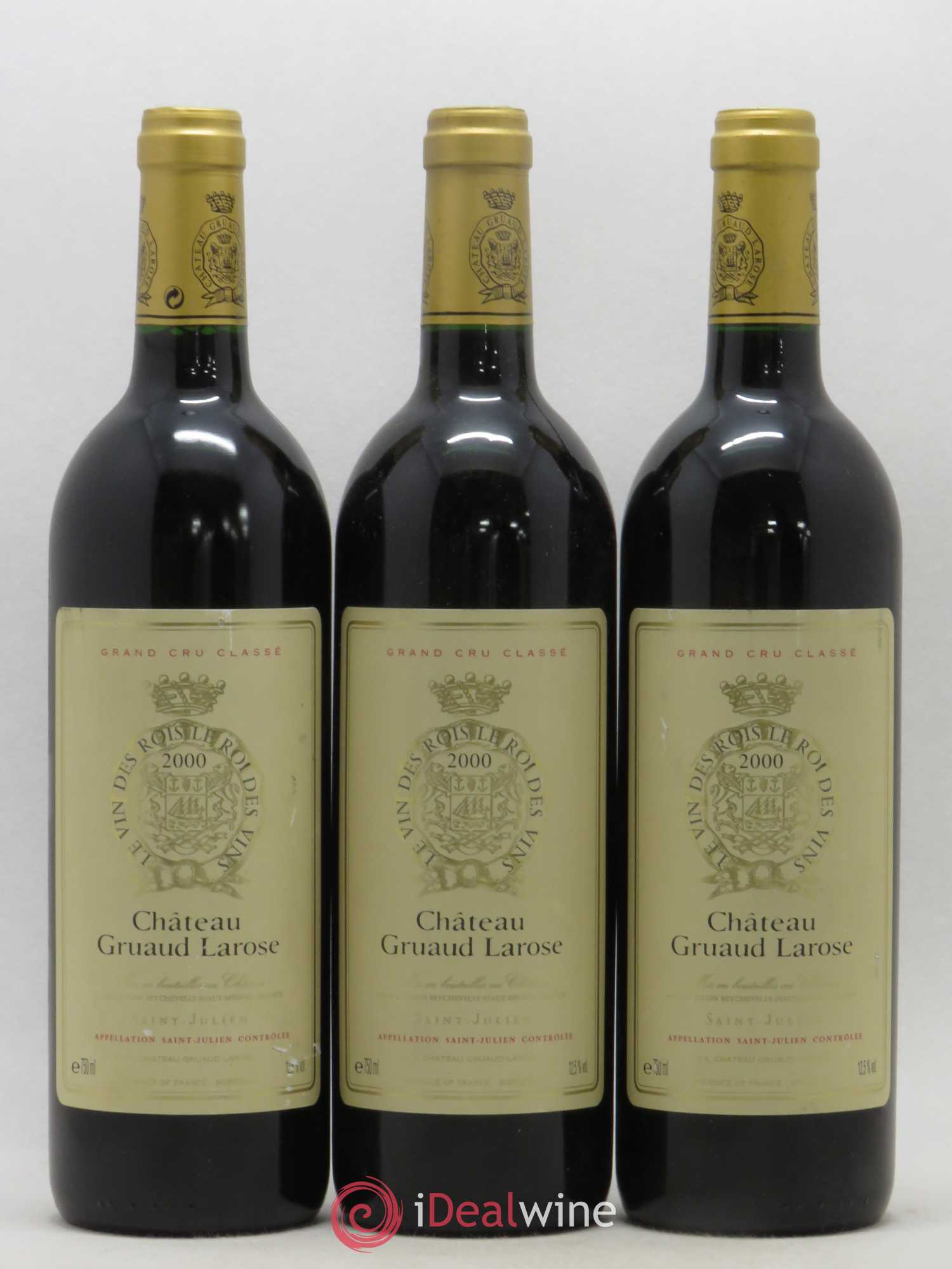 Château Gruaud Larose 2ème Grand Cru Classé 2000 - Lot de 3 bouteilles - 0
