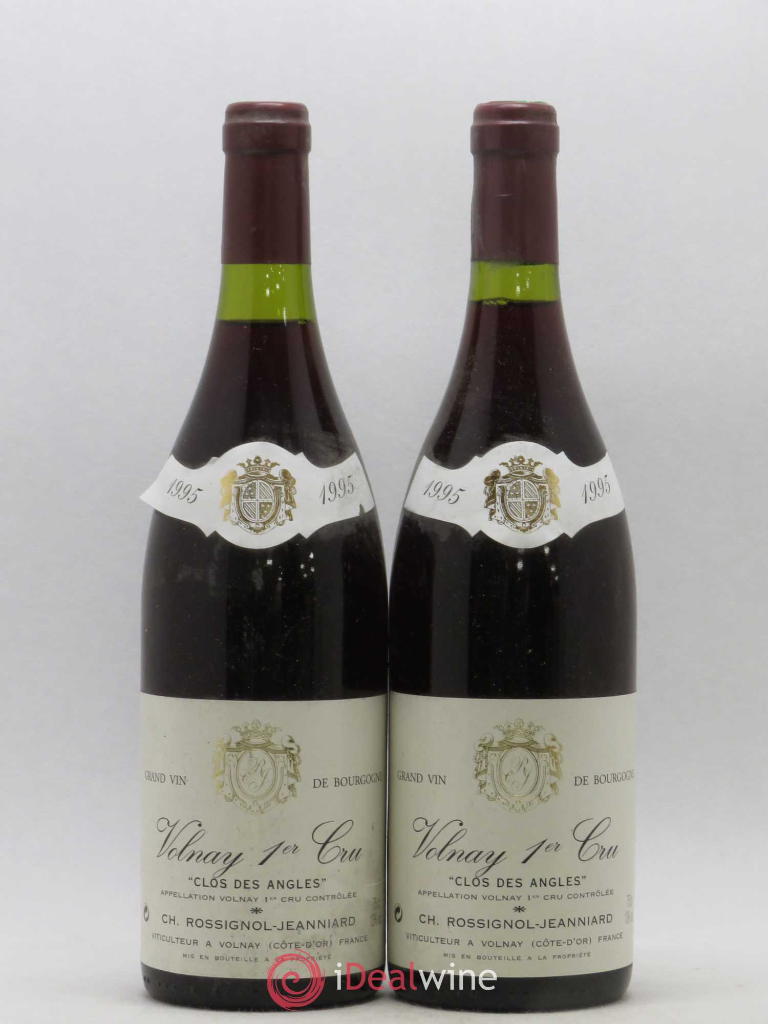 Volnay 1er Cru Clos des Angles Rossignol Jeanniard 1995 - Posten von 2 Flaschen - 0