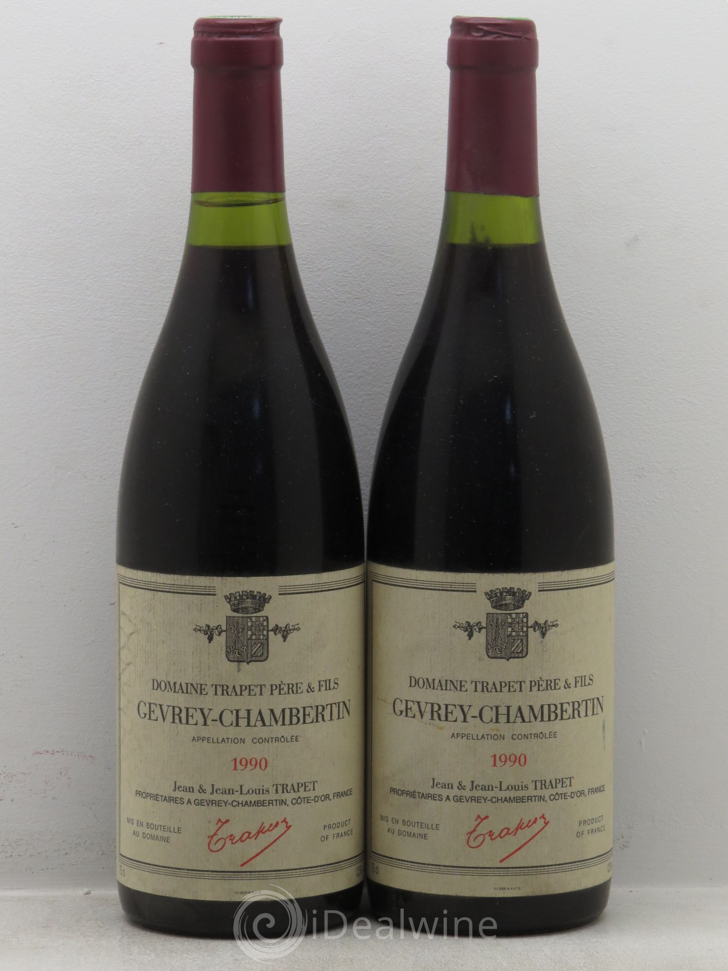 Gevrey-Chambertin Domaine Trapet 1990 - Lot de 2 bouteilles - 0