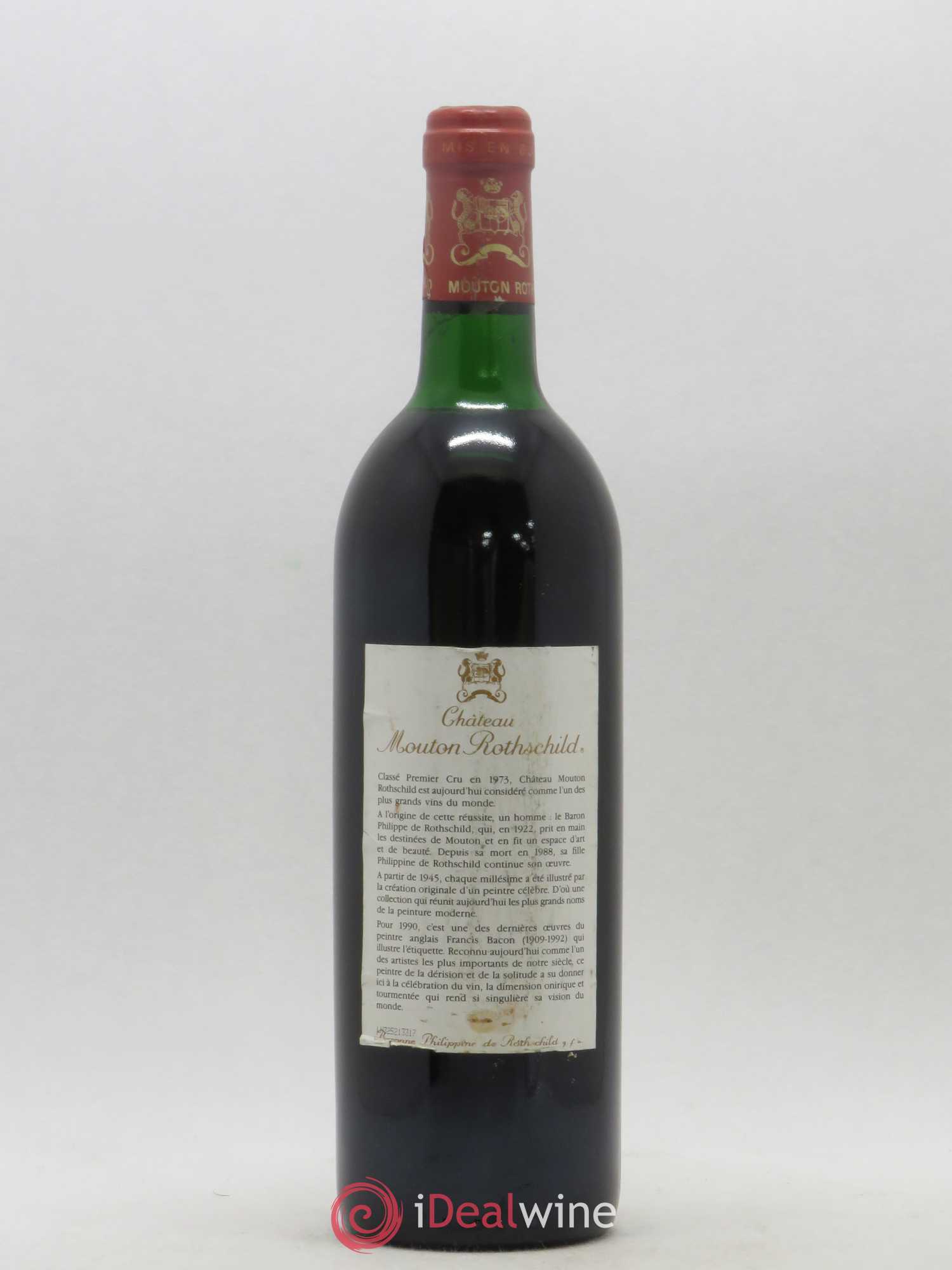 Château Mouton Rothschild 1er Grand Cru Classé 1990 - Lot de 1 bouteille - 1