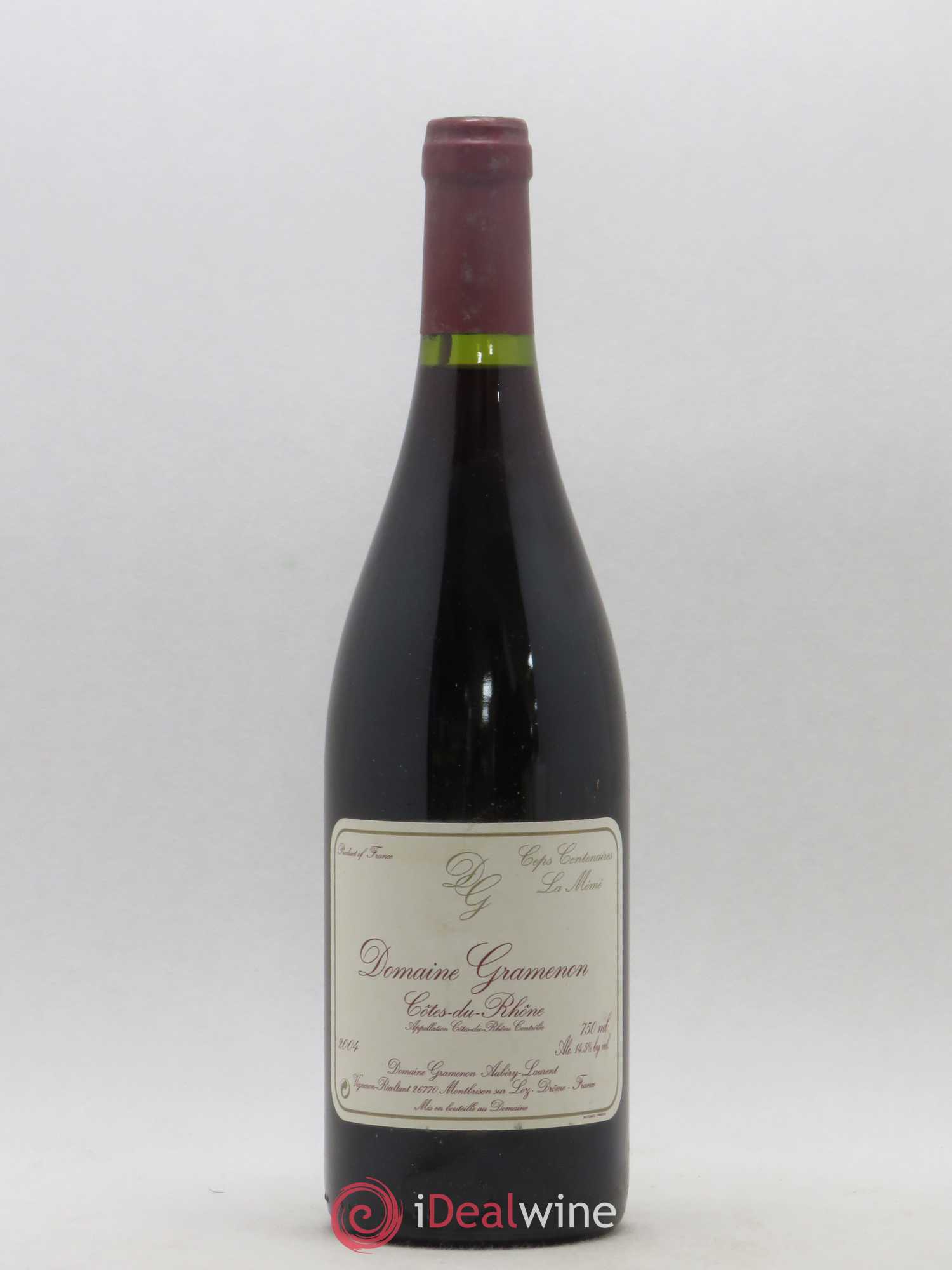 Côtes-du-Rhône La Mémé Ceps Centenaires Gramenon (Domaine) 2004 - Lot de 1 bouteille - 0