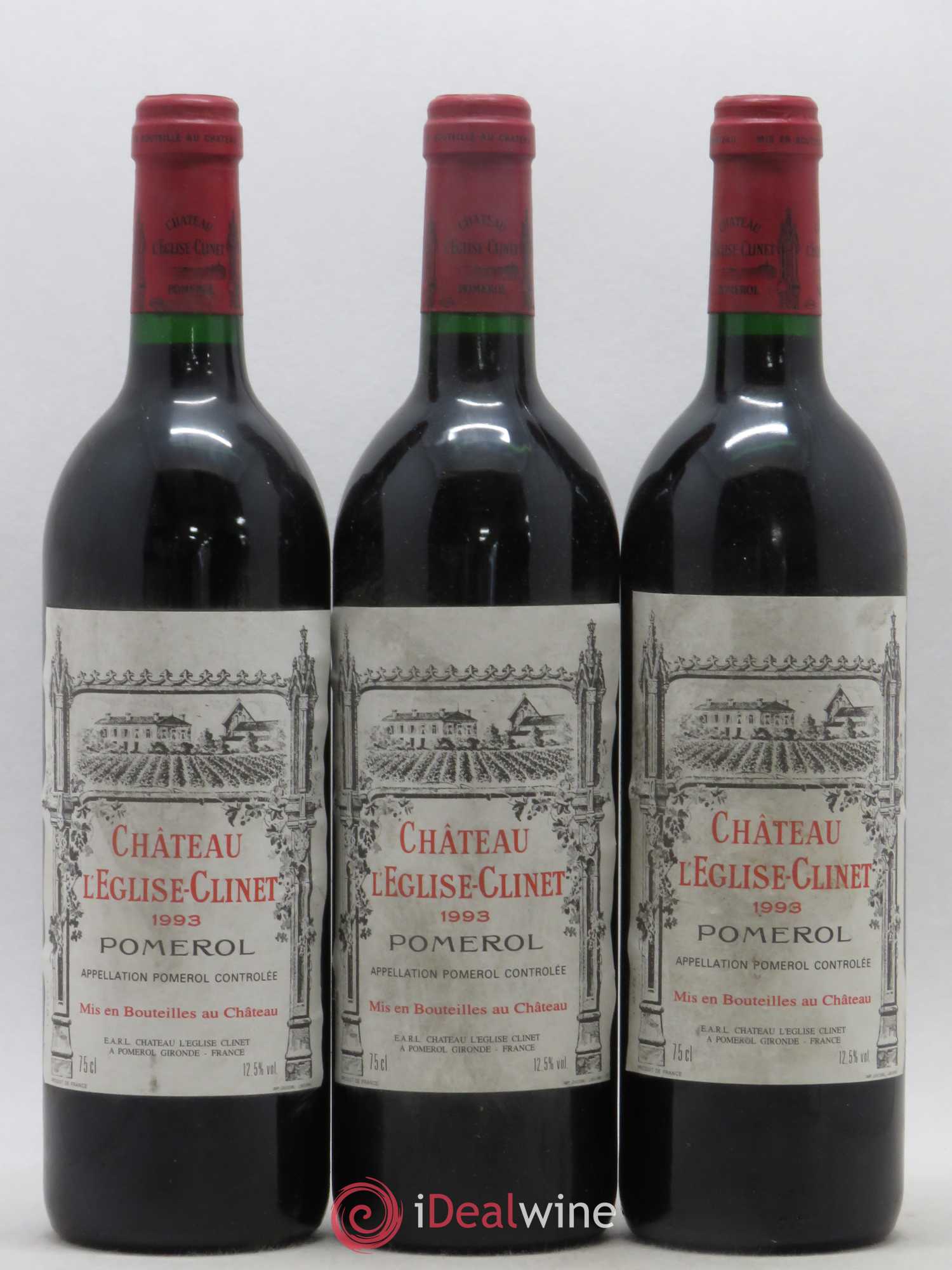 Château l' Église Clinet 1993 - Lot de 3 bouteilles - 0