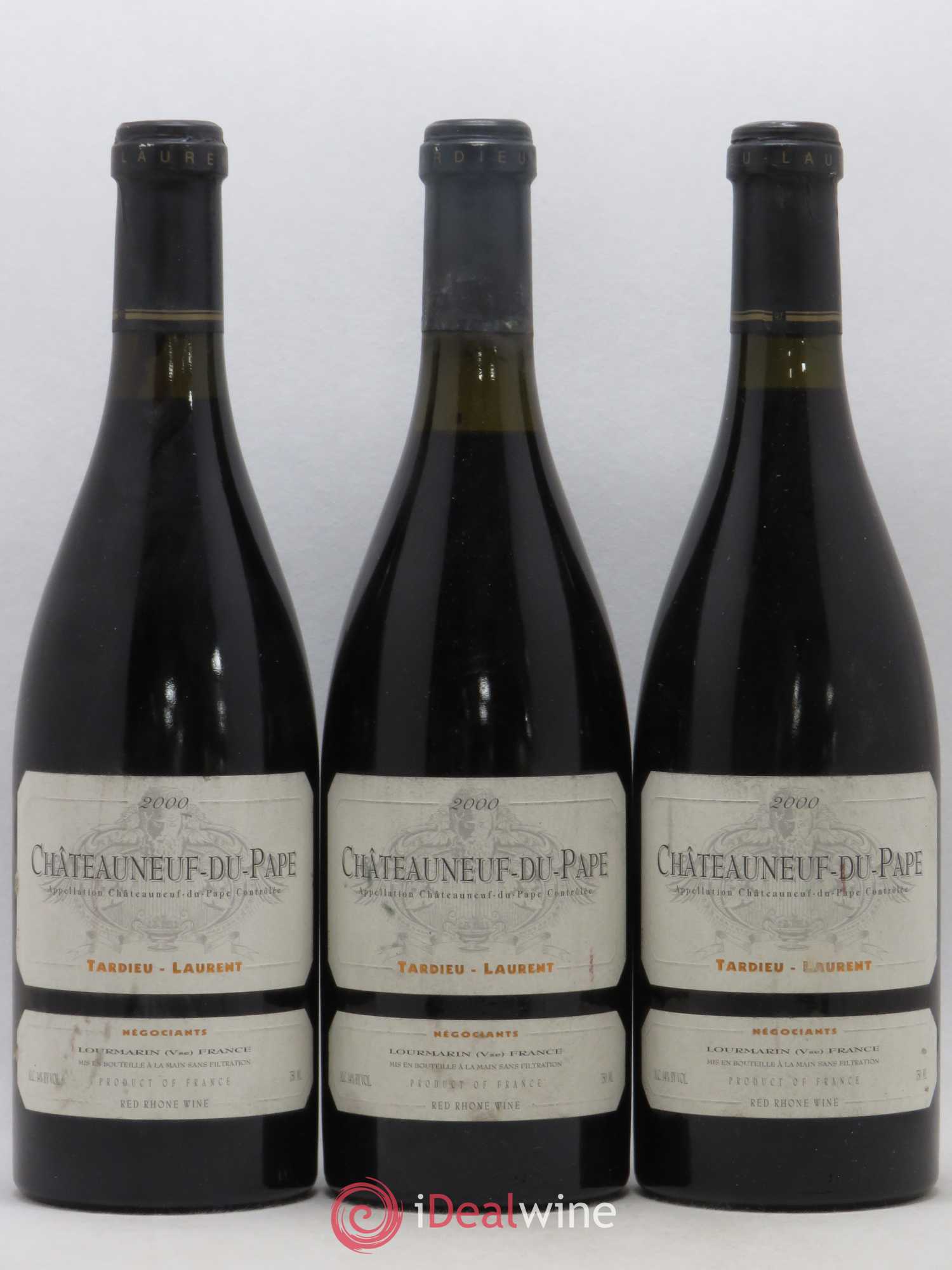 Châteauneuf-du-Pape Domaine Tardieu-Laurent Famille Tardieu 2000 - Lot de 3 bouteilles - 0