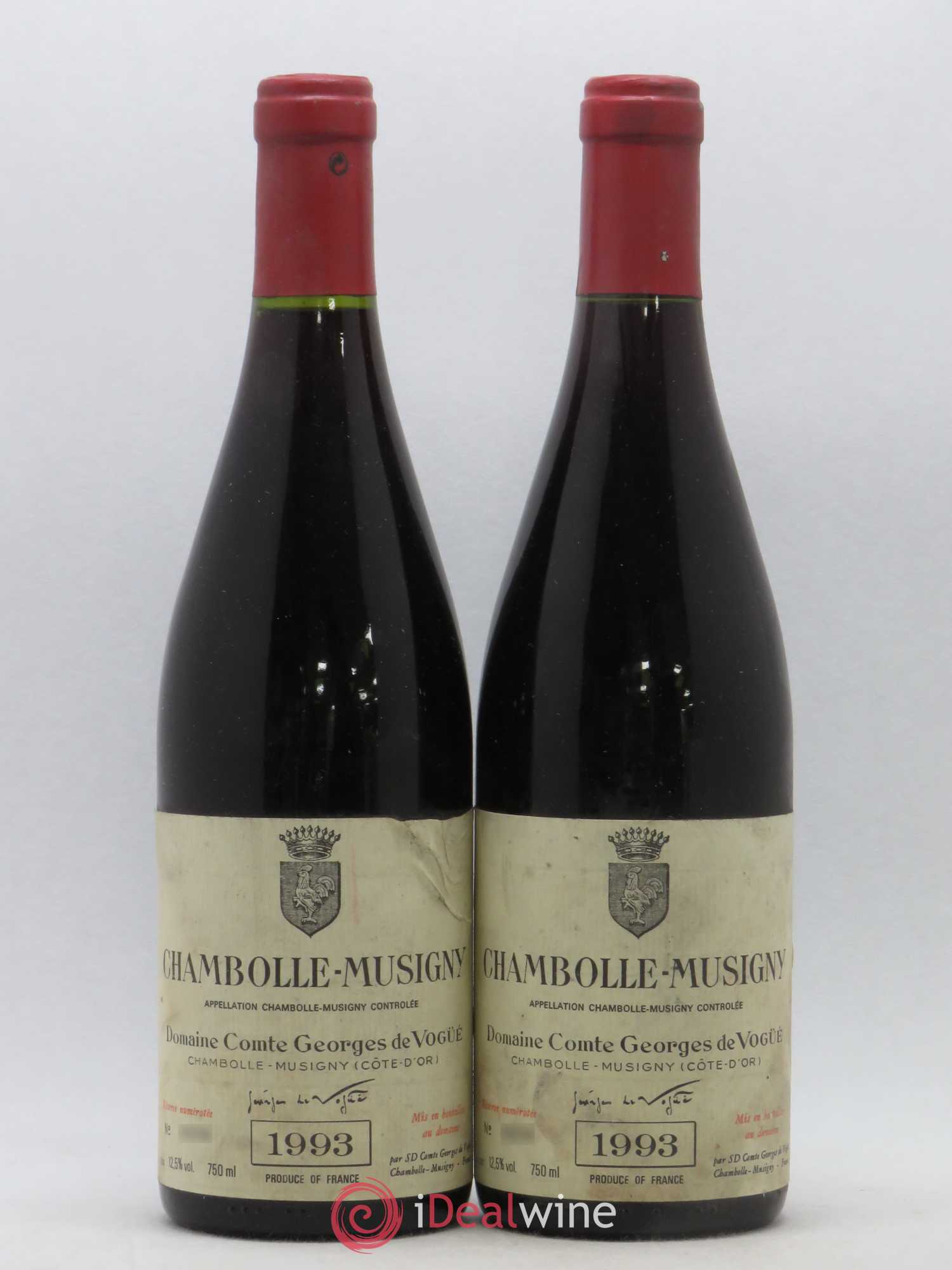 Chambolle-Musigny Comte Georges de Vogüé 1993 - Lot de 2 bouteilles - 0