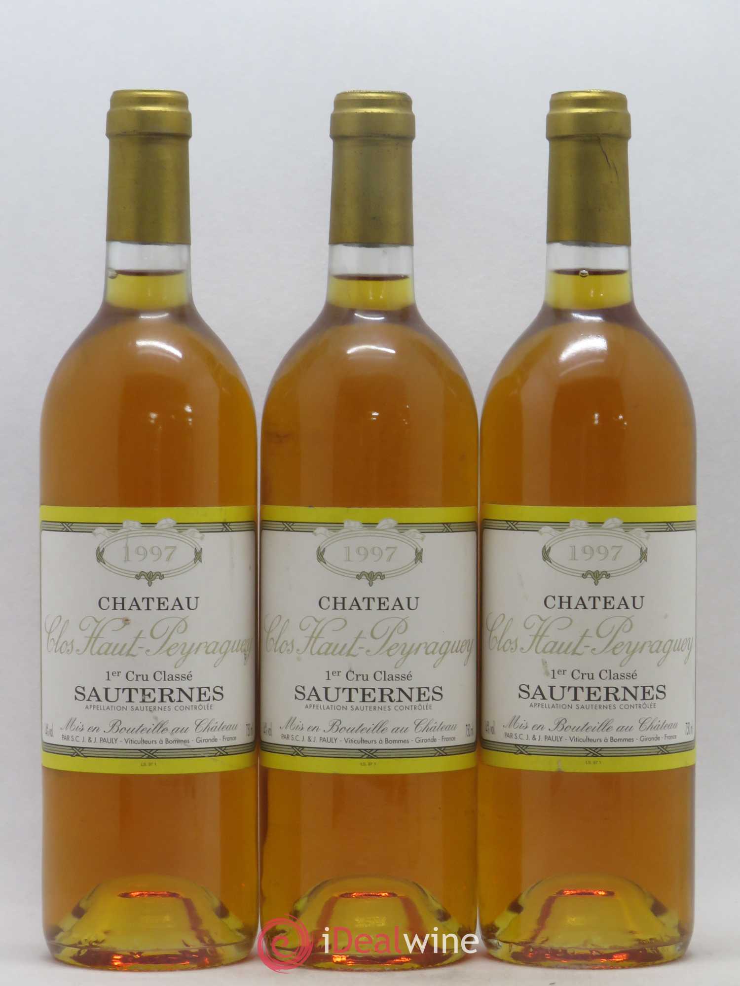 Clos Haut-Peyraguey 1er Grand Cru Classé 1997 - Lotto di 3 bottiglie - 0
