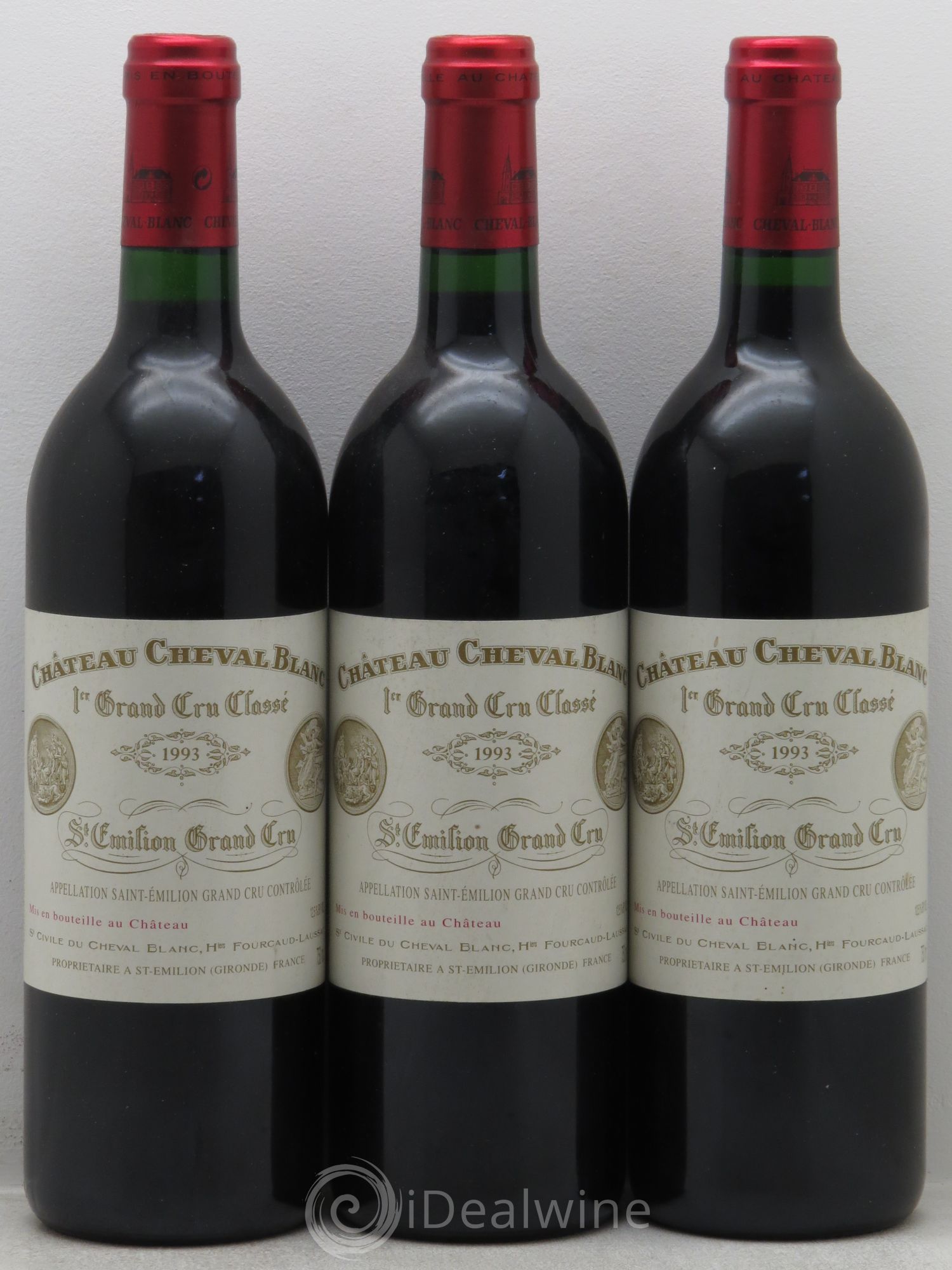 Château Cheval Blanc 1er Grand Cru Classé A 1993 - Lot de 3 bouteilles - 0