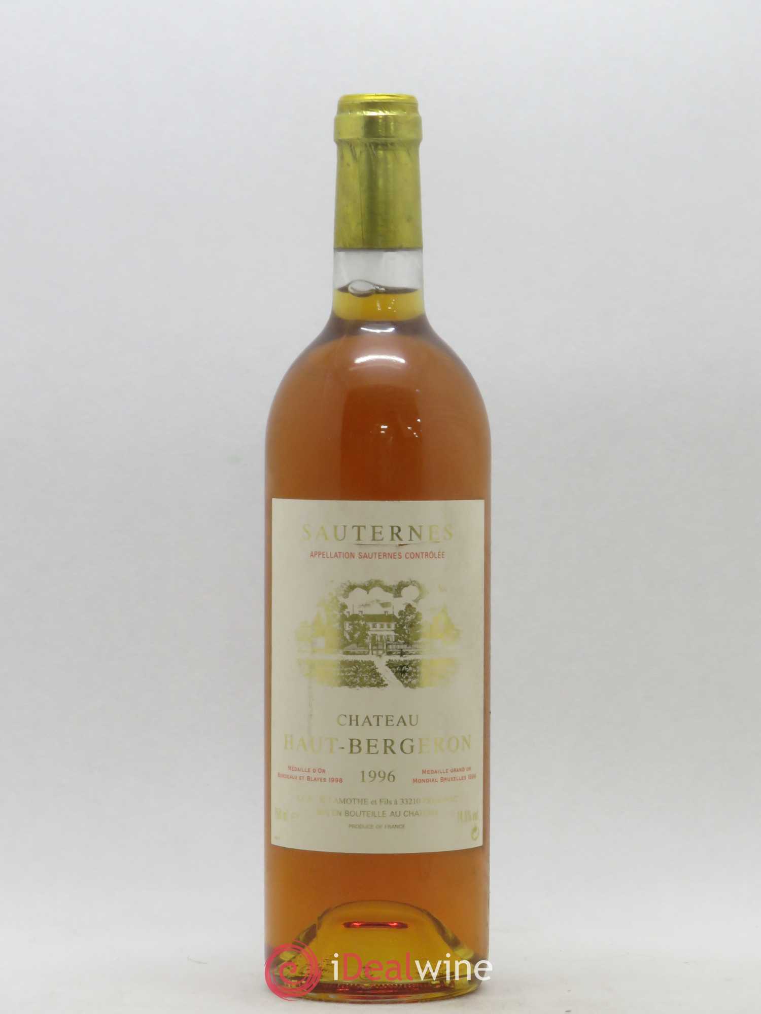 Château Haut-Bergeron 1996 - Lot de 1 bouteille - 0