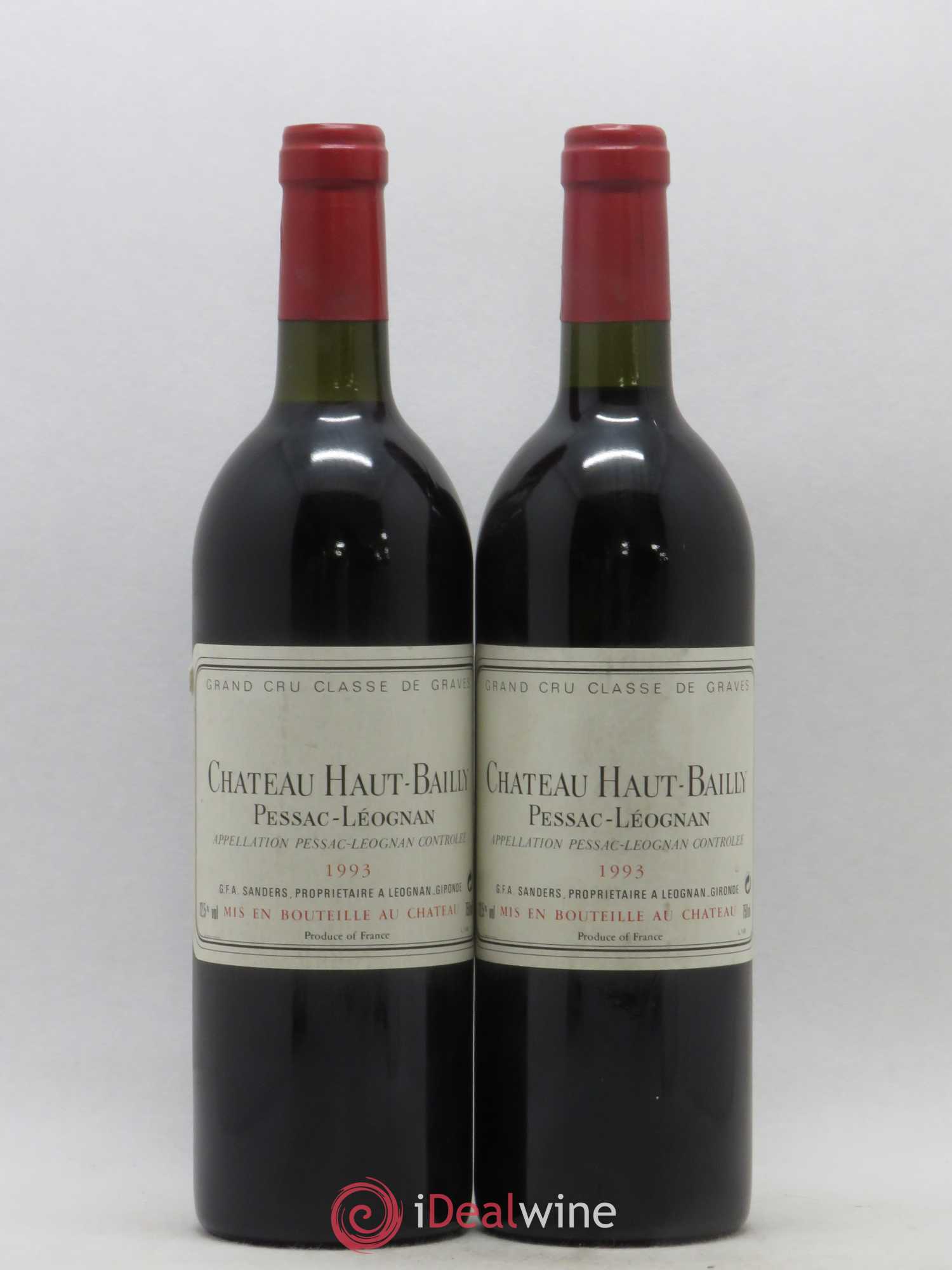 Château Haut-Bailly Cru Classé de Graves 1993 - Lot de 2 bouteilles - 0