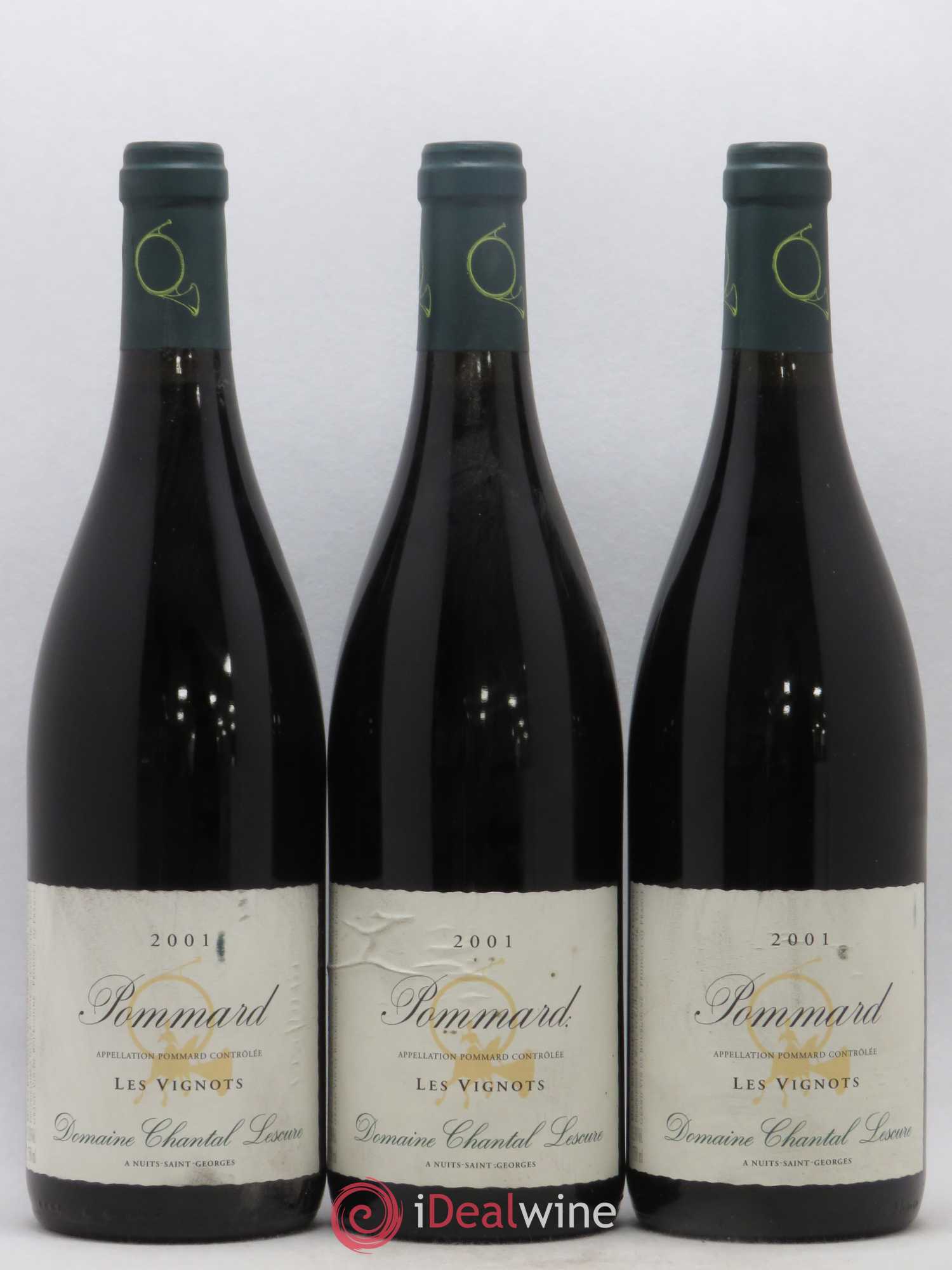 Pommard Les Vignots Chantal Lescure 2001 - Lot de 3 bouteilles - 0
