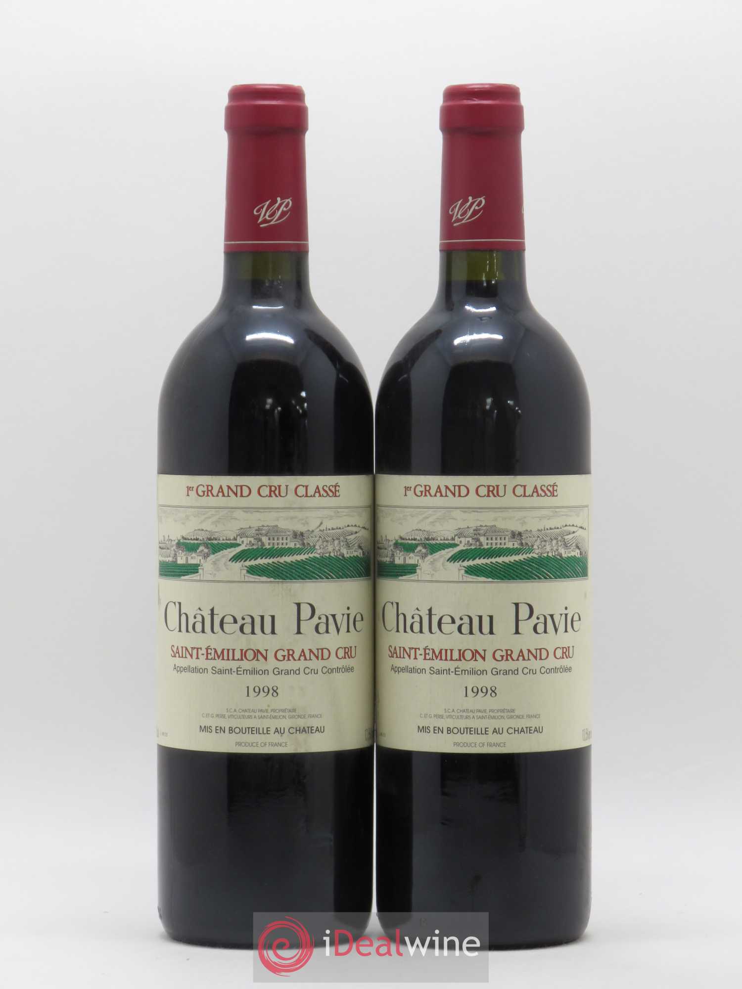 Château Pavie 1er Grand Cru Classé A 1998 - Lot de 2 bouteilles - 0