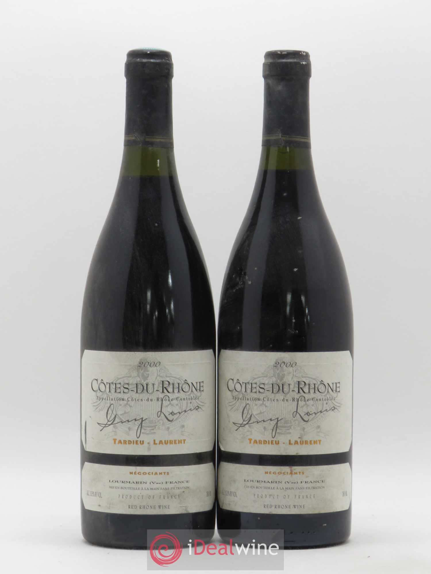 Côtes-du-Rhône Cuvée Guy Louis Tardieu-Laurent 2000 - Posten von 2 Flaschen - 0