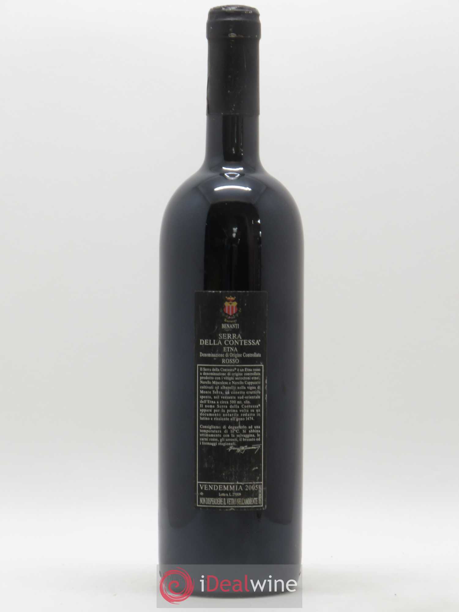 Italie Etna Rosso DOC Serra Della Contessa Benanti 2005 - Posten von 1 Flasche - 1
