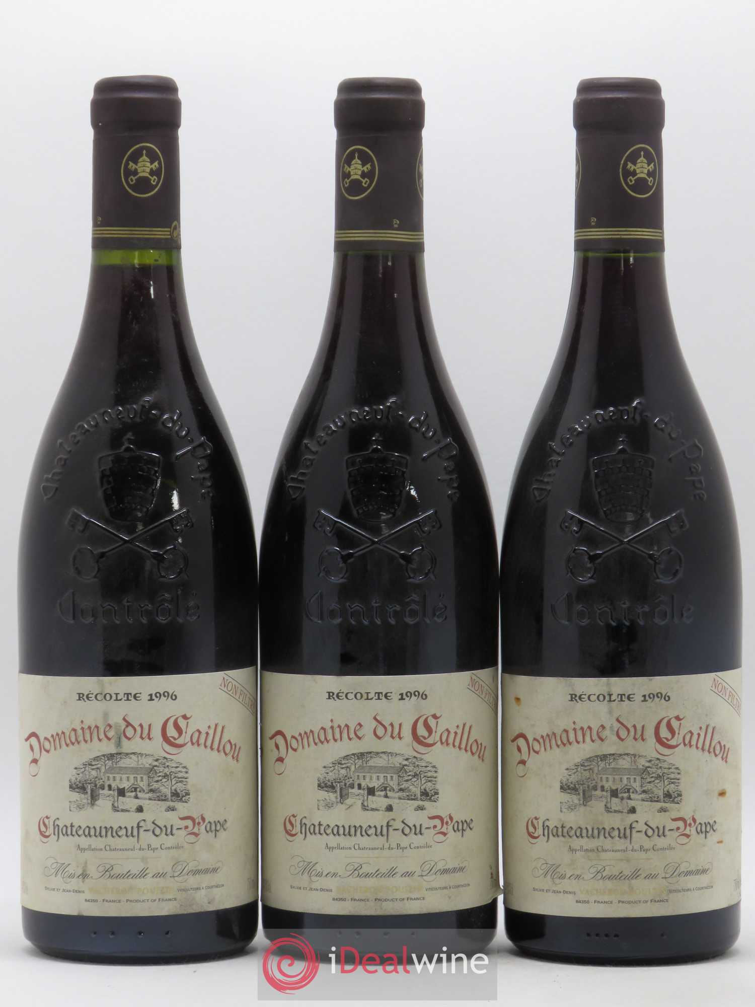 Châteauneuf-du-Pape Domaine Le Clos Du Caillou 1996 - Lot de 3 bouteilles - 0