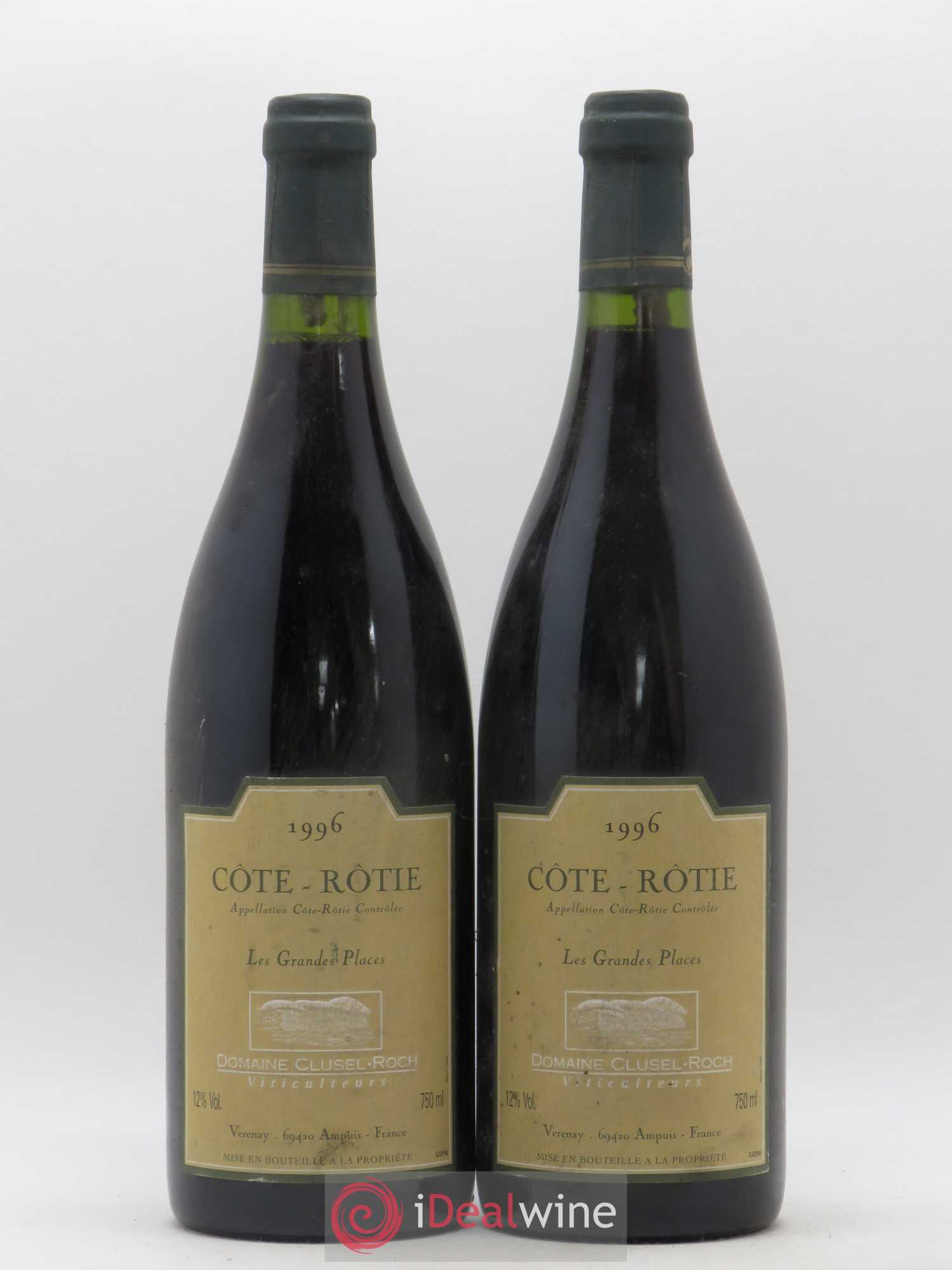 Côte-Rôtie Les Grandes Places Clusel-Roch 1996 - Lot de 2 bouteilles - 0