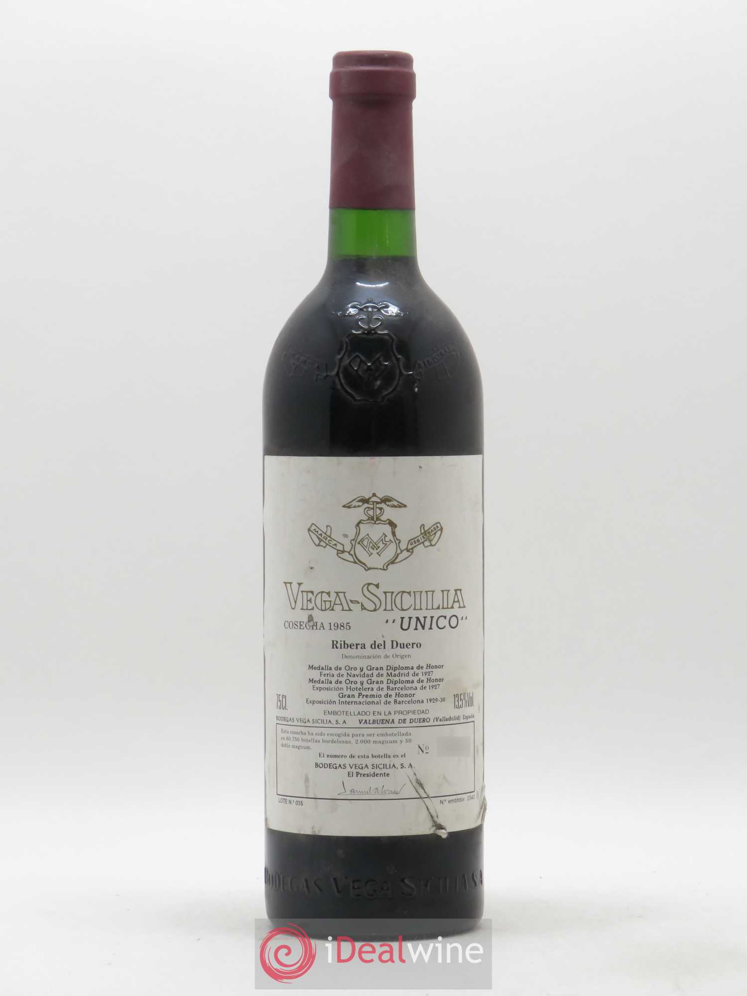 Ribera Del Duero DO Vega Sicilia Unico Famille Alvarez 1985 - Posten von 1 Flasche - 0