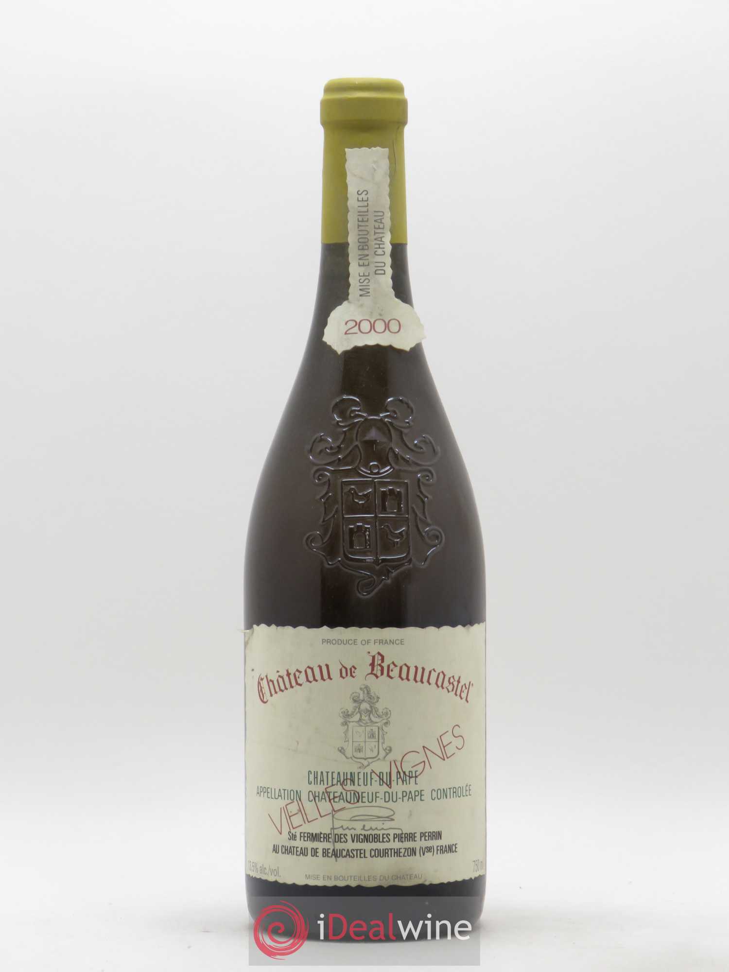 Châteauneuf-du-Pape Château de Beaucastel Vieilles vignes Roussanne Famille Perrin 2000 - Lot de 1 bouteille - 0