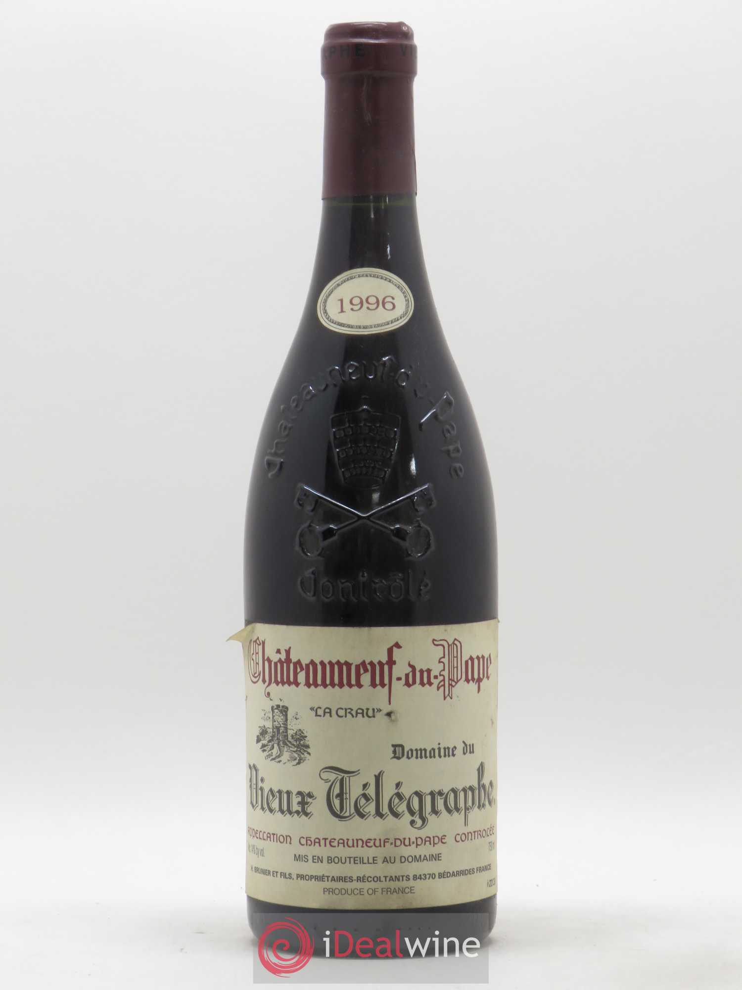 Châteauneuf-du-Pape Vieux Télégraphe (Domaine du) Vignobles Brunier 1996 - Lot de 1 bouteille - 0