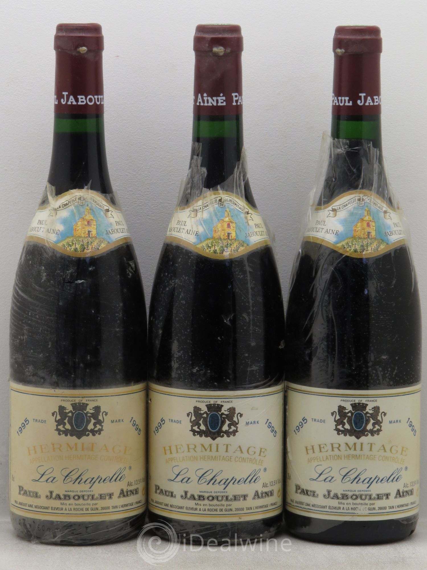 Hermitage La Chapelle Paul Jaboulet Ainé 1995 - Lot de 3 bouteilles - 0