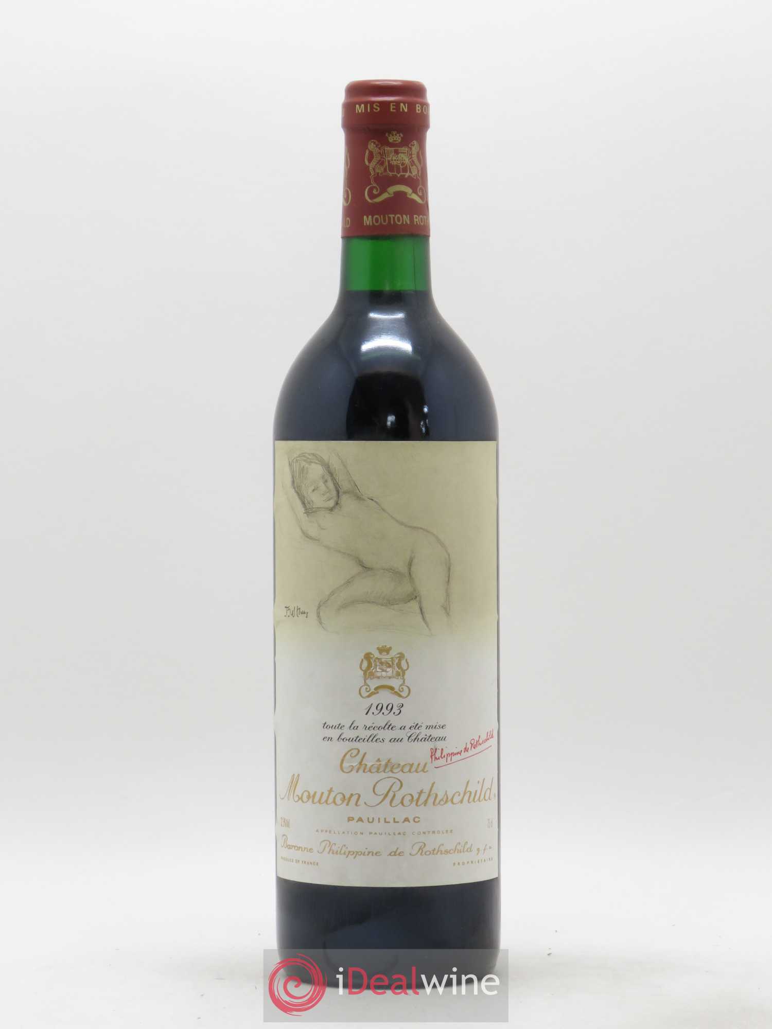 Château Mouton Rothschild 1er Grand Cru Classé 1993 - Lot de 1 bouteille - 0