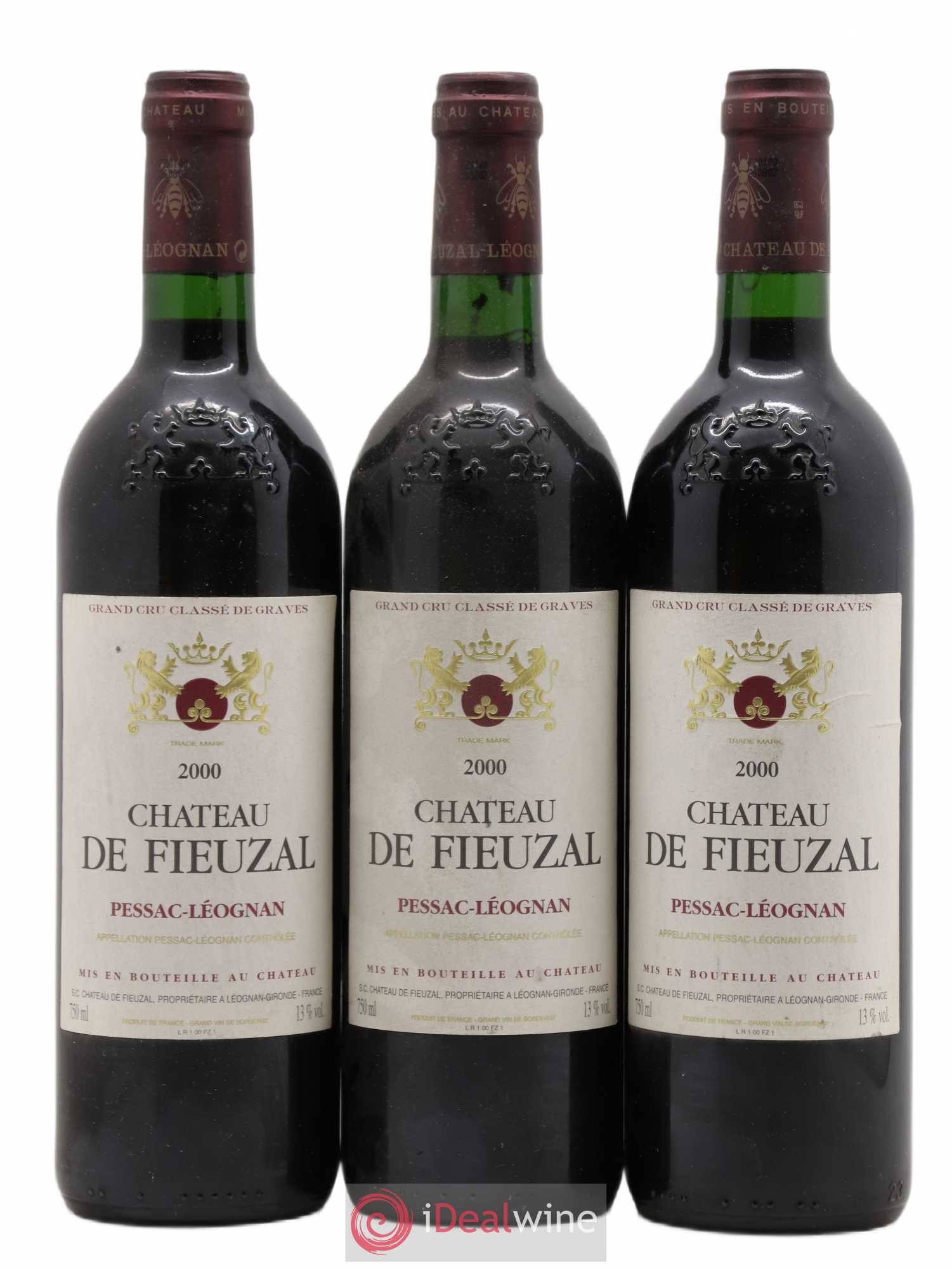Château de Fieuzal Cru Classé de Graves 2000 - Lot de 3 bouteilles - 0