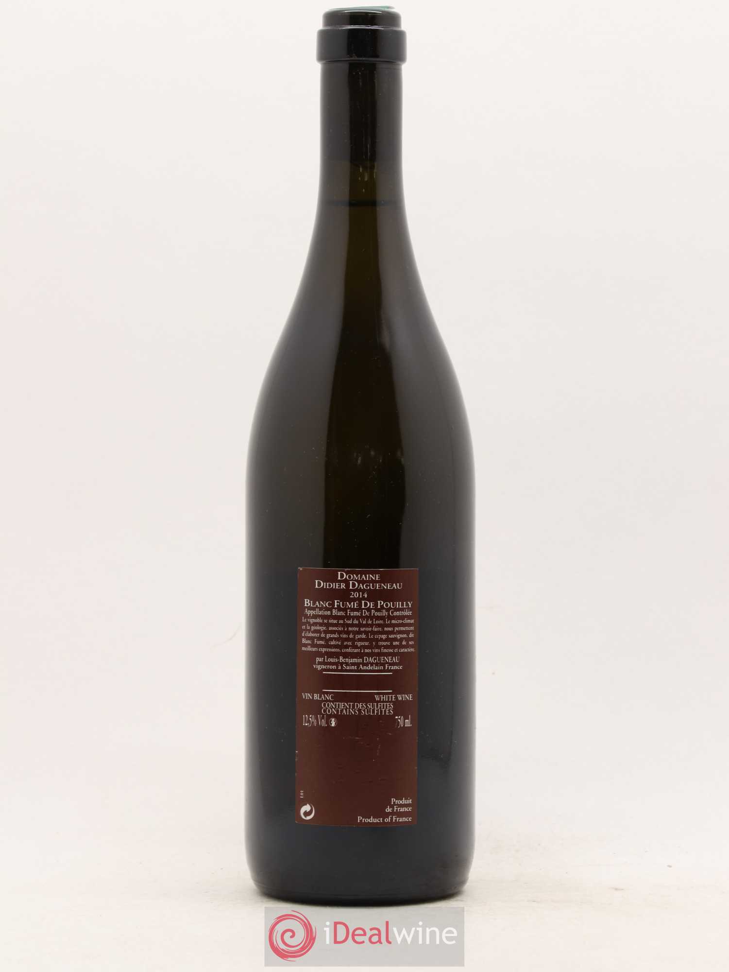 Vin de France (anciennement Pouilly-Fumé) Pur Sang Dagueneau (Domaine Didier - Louis-Benjamin) 2014 - Lot de 1 bouteille - 1