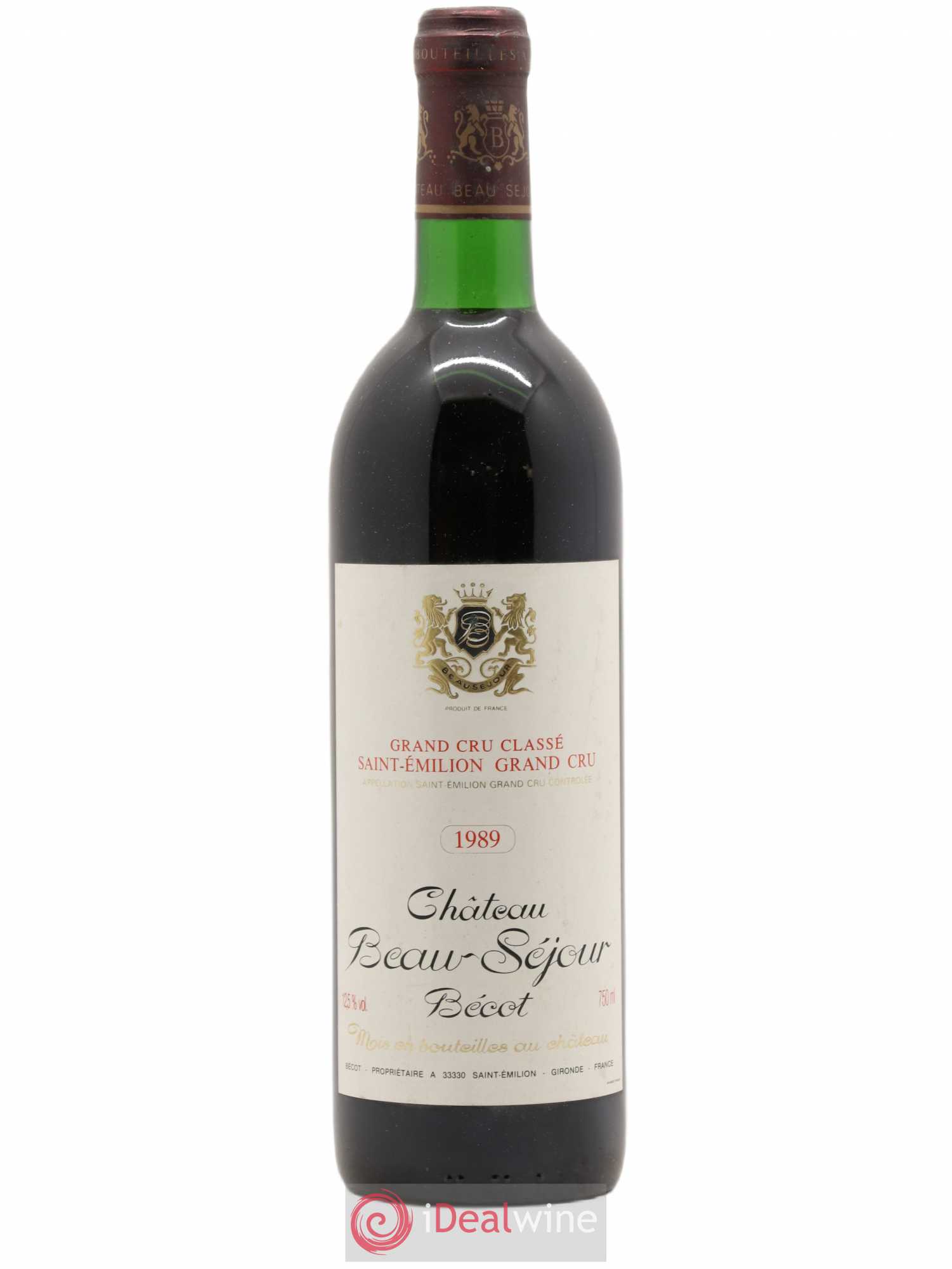 Château Beau-Séjour Bécot 1er Grand Cru Classé B 1989 - Lot de 1 bouteille - 0