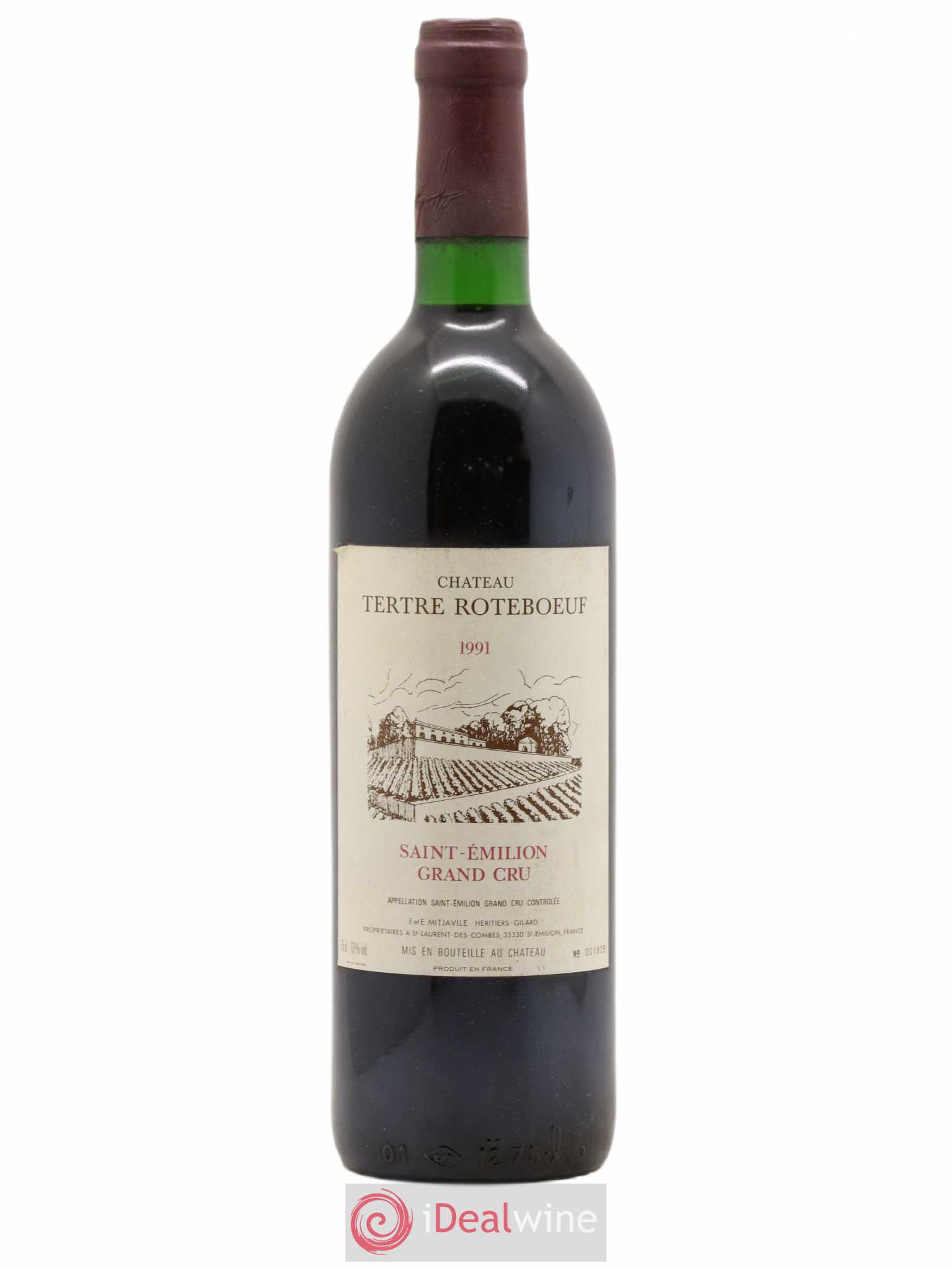 Château Tertre Roteboeuf 1991 - Posten von 1 Flasche - 0