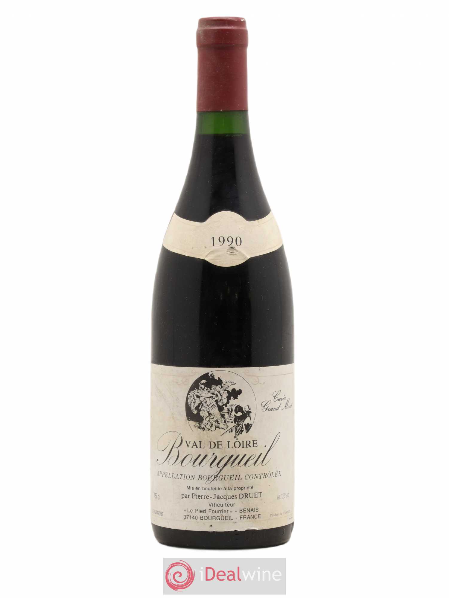 Bourgueil Grand Mont Pierre Jacques Druet 1990 - Lot de 1 bouteille - 0