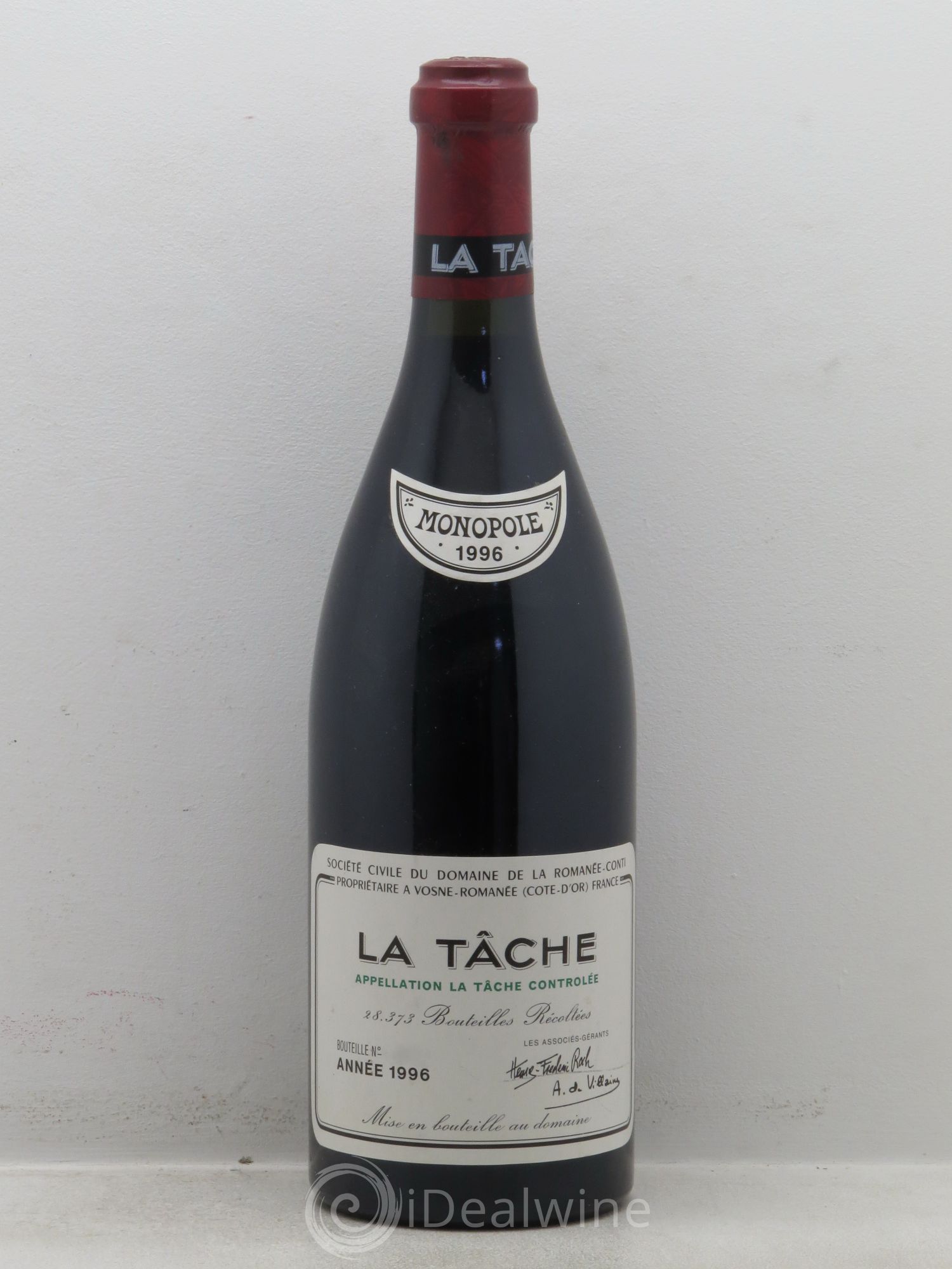 La Tâche Grand Cru Domaine de la Romanée-Conti 1996 - Lot de 1 bouteille - 0