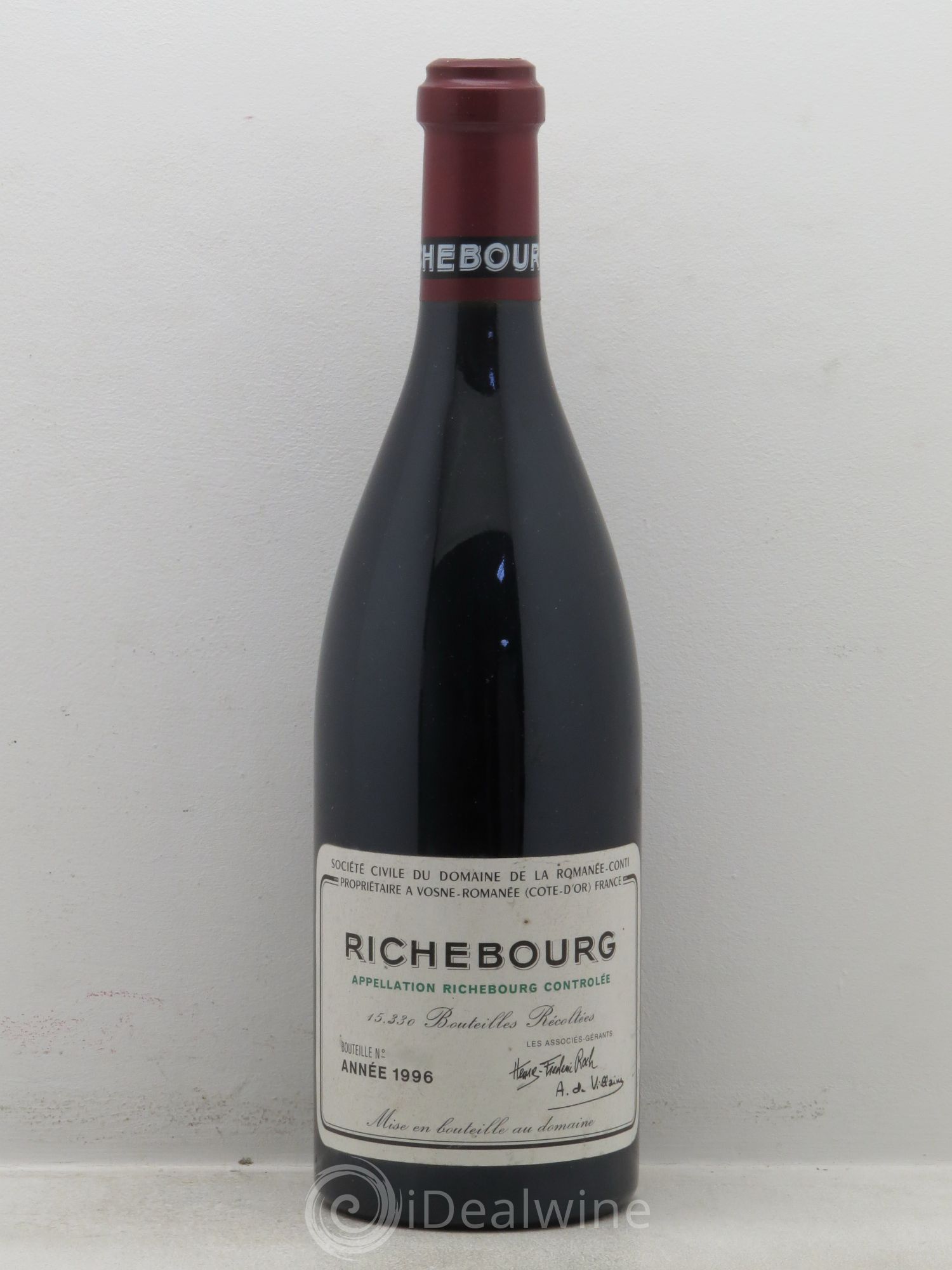 Richebourg Grand Cru Domaine de la Romanée-Conti 1996 - Lot de 1 bouteille - 0