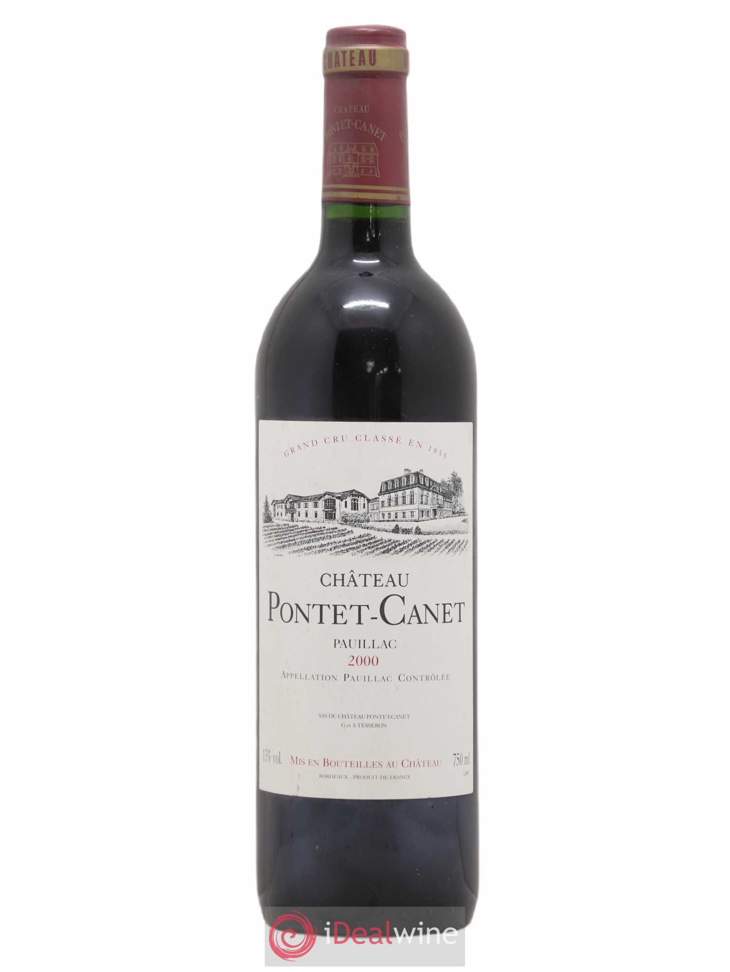Château Pontet Canet 5ème Grand Cru Classé 2000 - Lot de 1 bouteille - 0