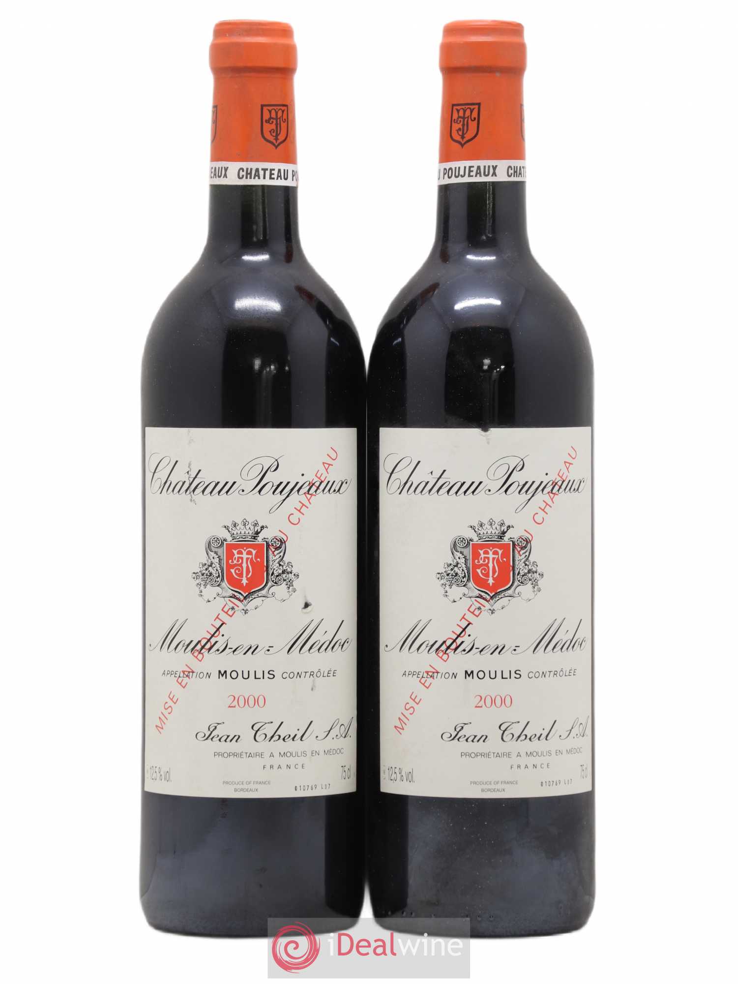 Château Poujeaux 2000 - Lot de 2 bouteilles - 0
