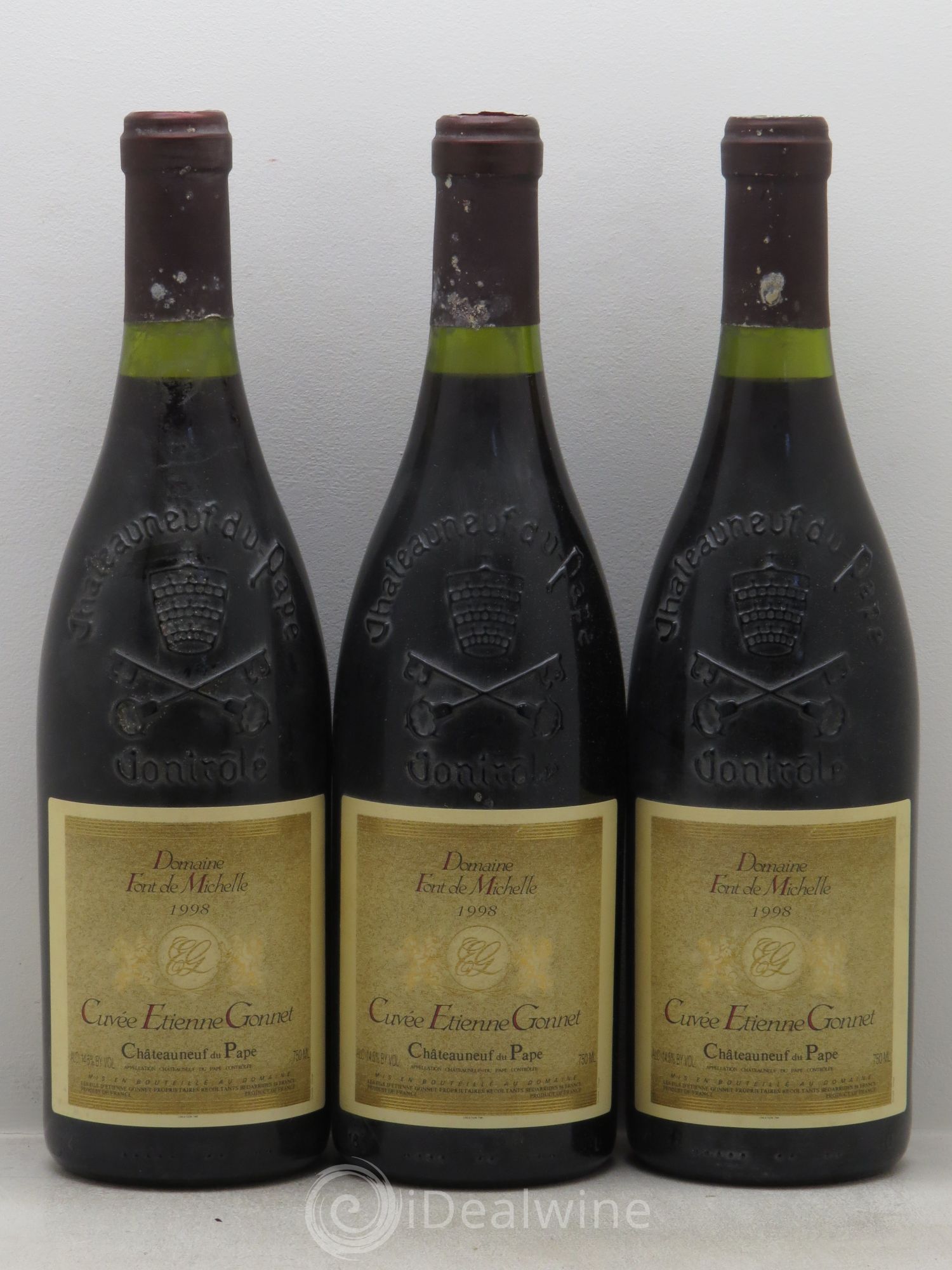 Châteauneuf-du-Pape Domaine Font de Michelle Cuvée Etienne Gonnet Famille Gonnet 1998 - Lot de 3 bouteilles - 0