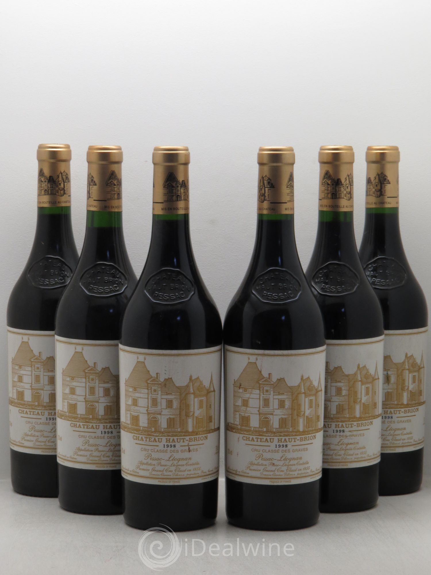 Château Haut Brion 1er Grand Cru Classé 1998 - Lot de 6 bouteilles - 0